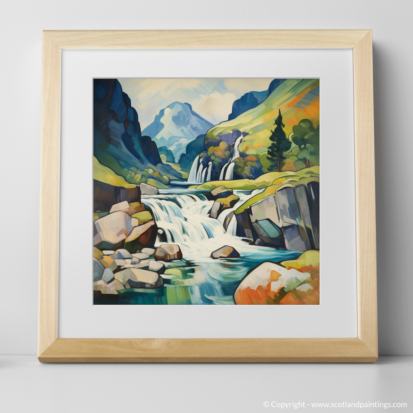 Cubist Cascade: A Geometric Interpretation of Glencoe's Waterfall