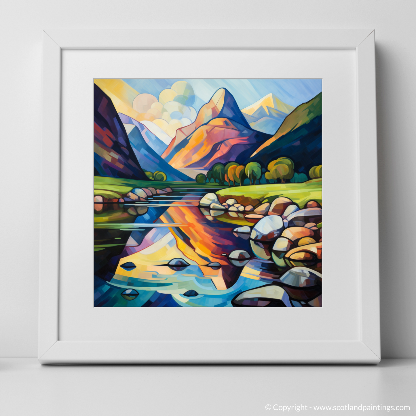 Cubist Reflections of River Coe in Glencoe