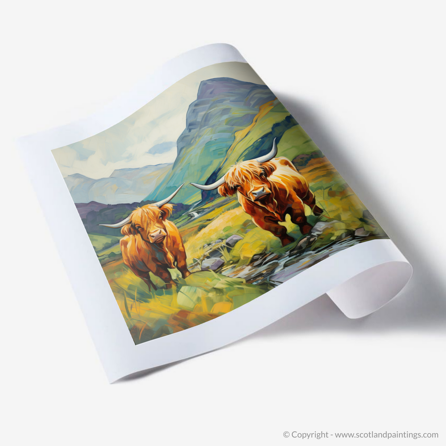 Cubist Cattle of Glencoe Highlands