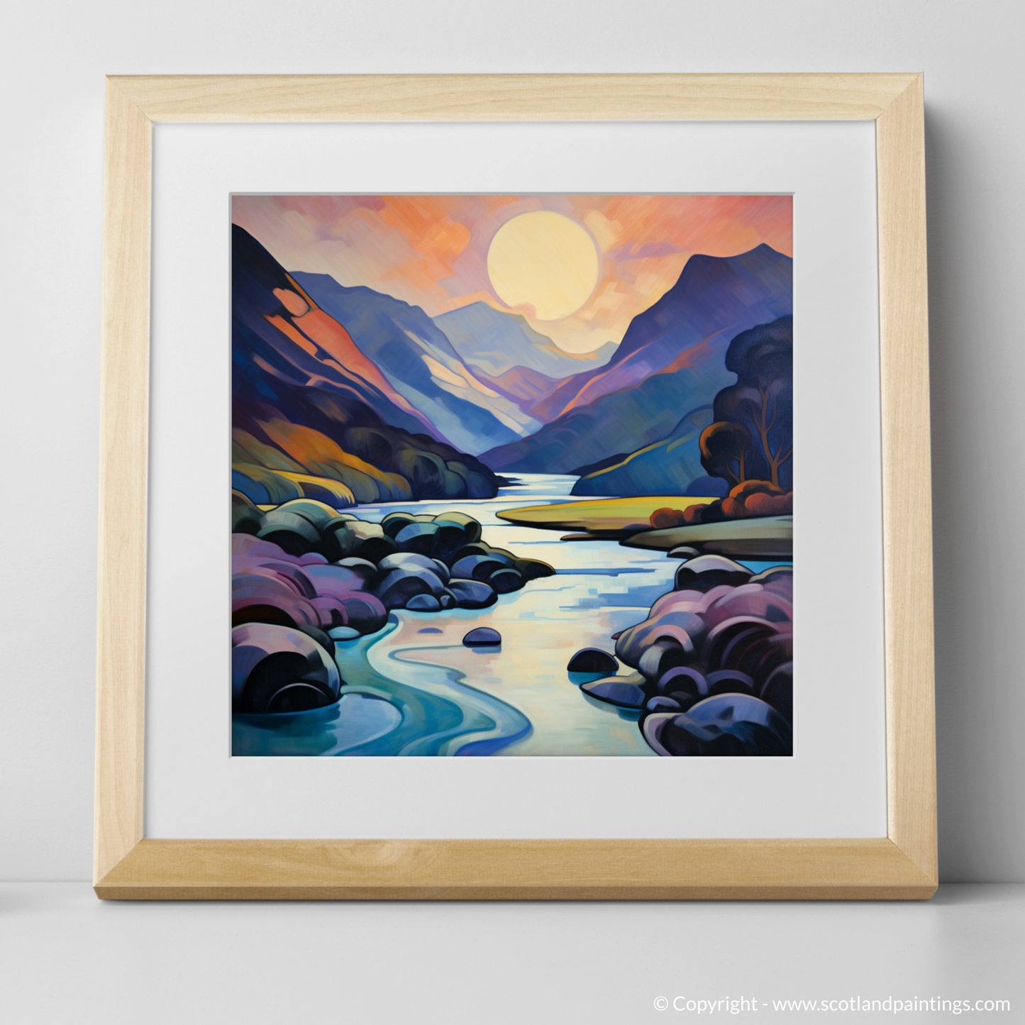 Cubist Twilight over River Coe in Glencoe