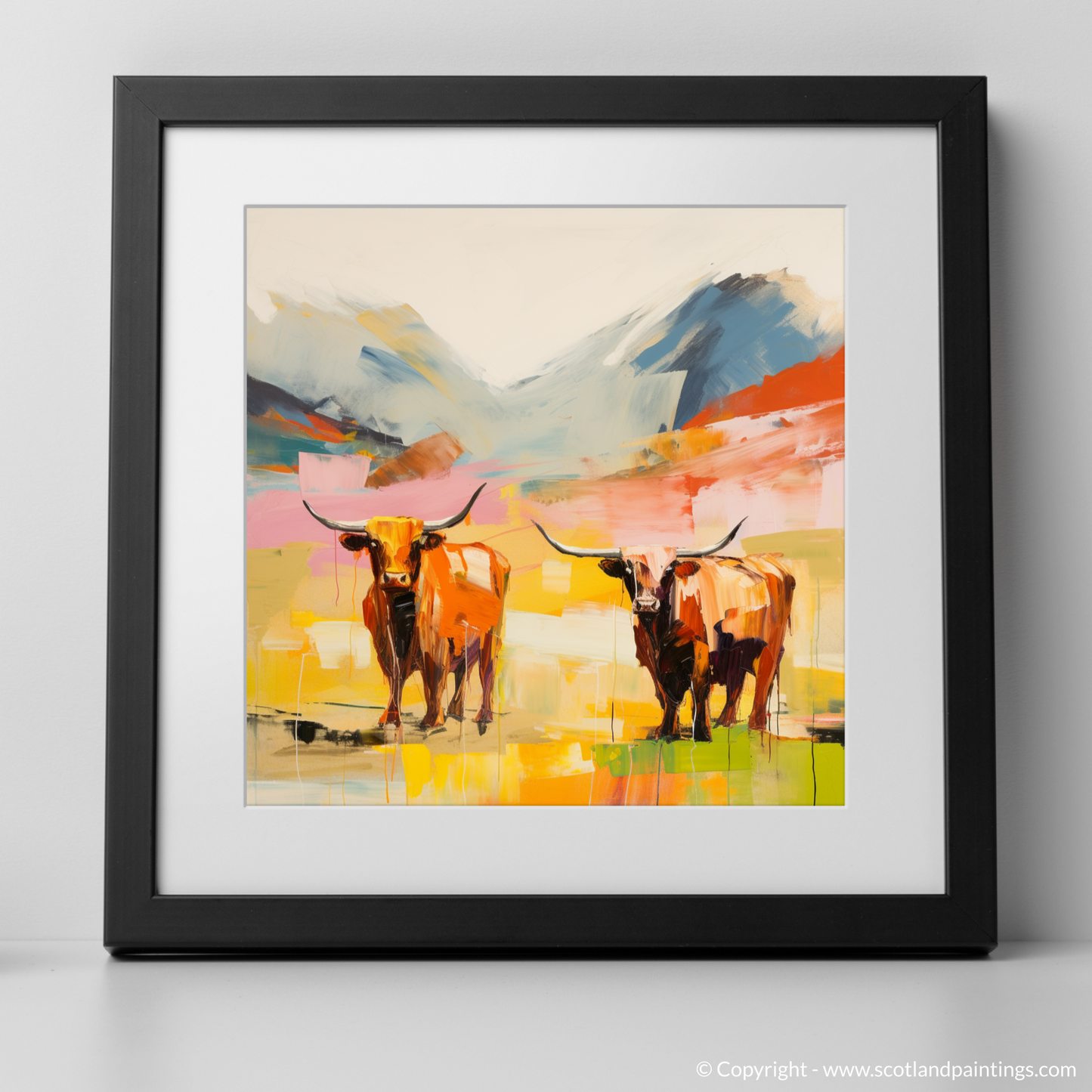Highland Cows in Glencoe: An Abstract Rhapsody