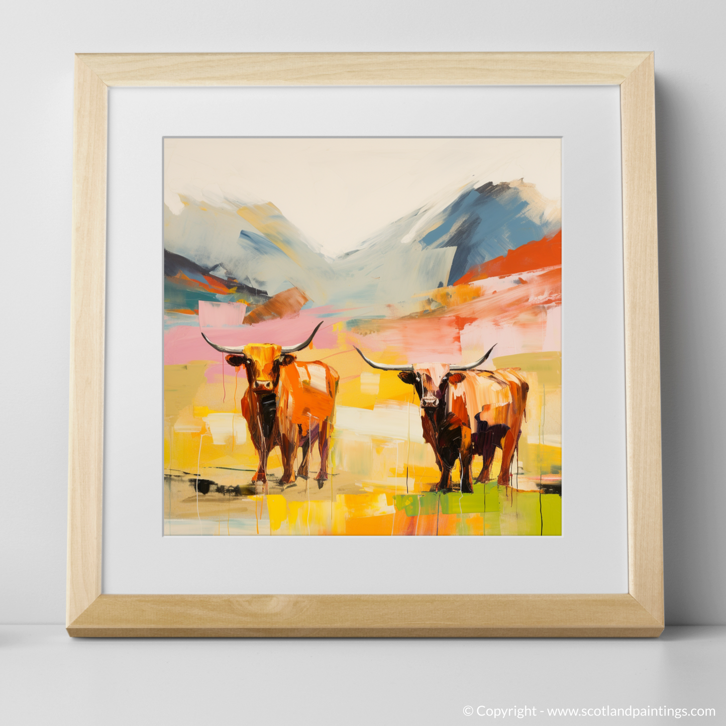 Highland Cows in Glencoe: An Abstract Rhapsody
