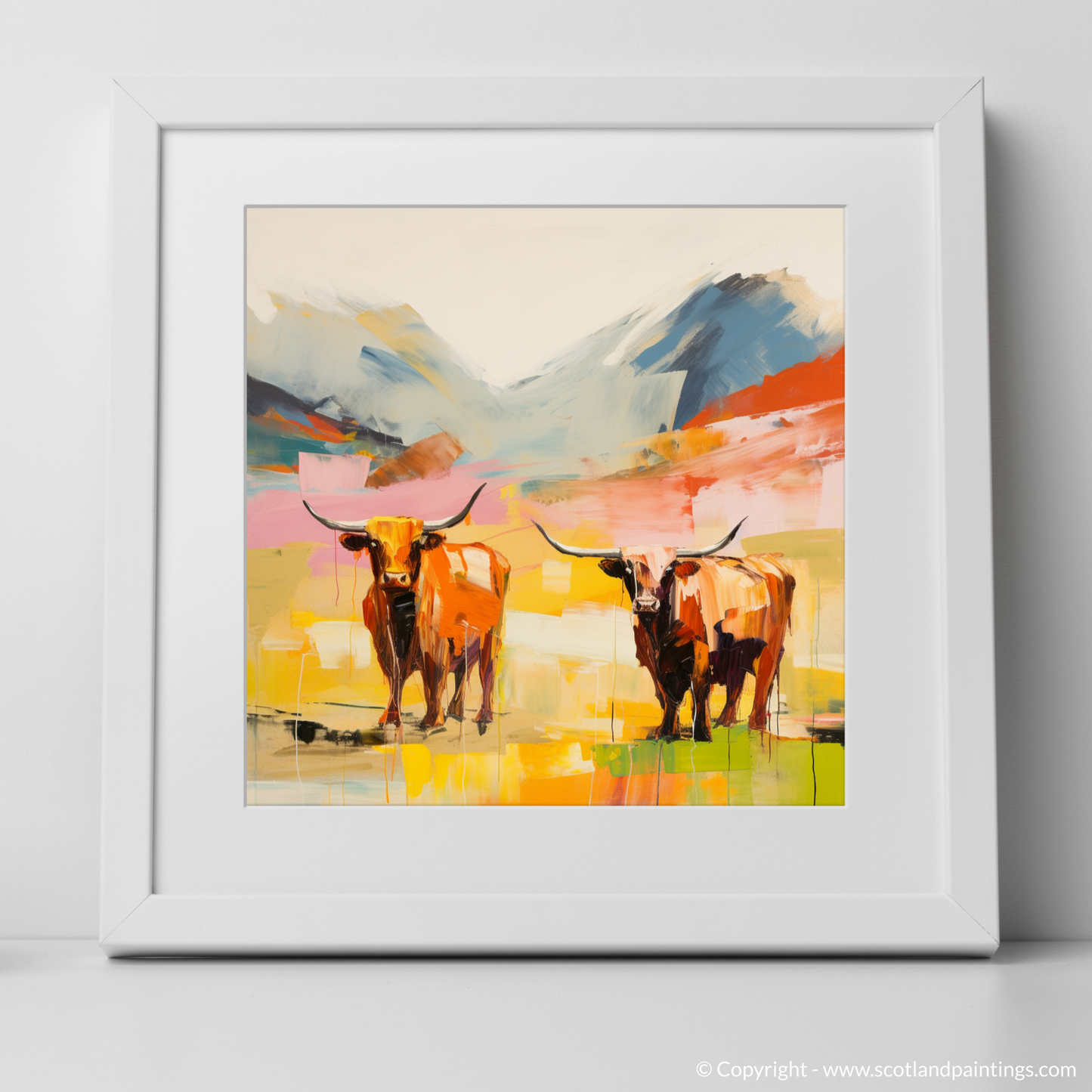 Highland Cows in Glencoe: An Abstract Rhapsody