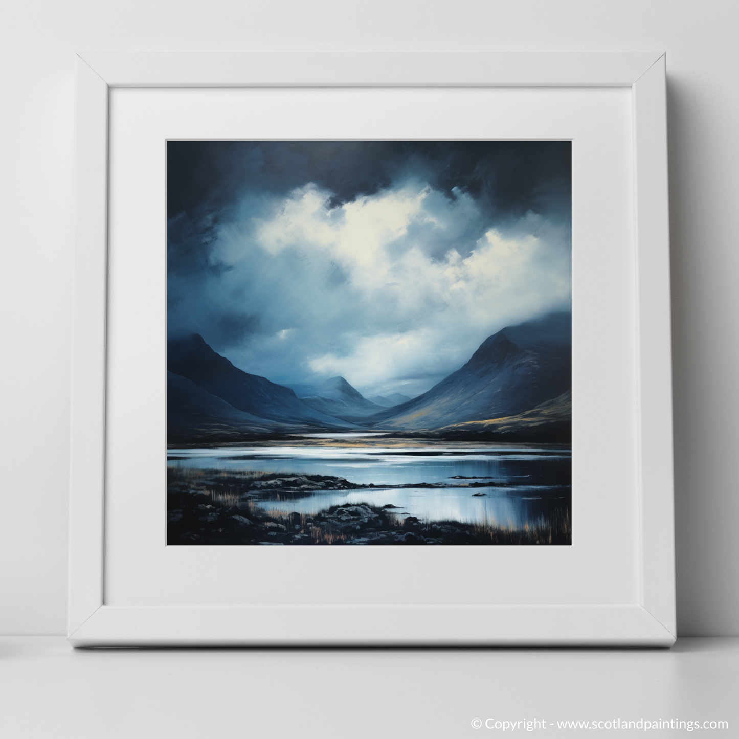 Dramatic Skies Over Glencoe: A Minimalist Interpretation