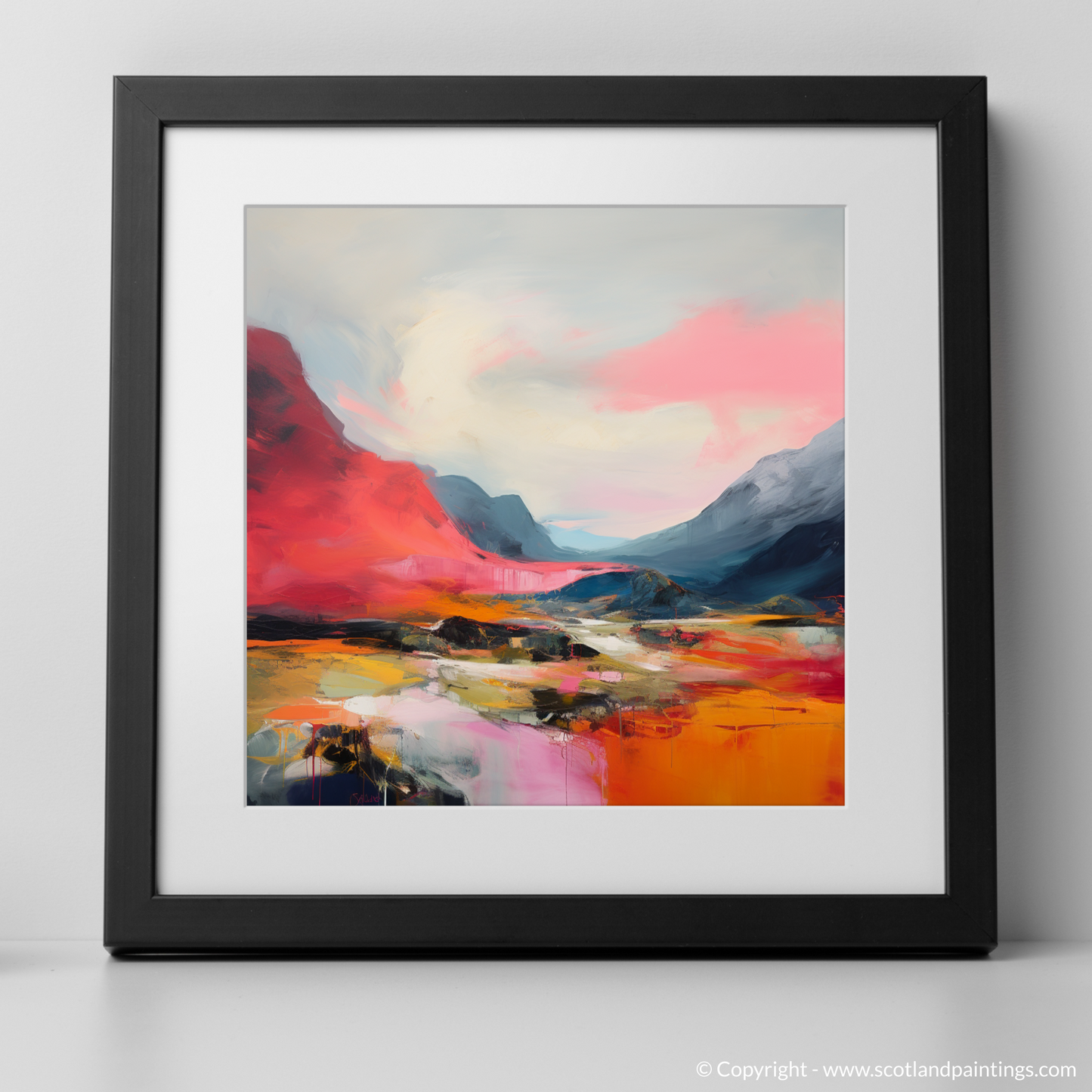 Crimson Clouds over Glencoe Valley: An Abstract Escape