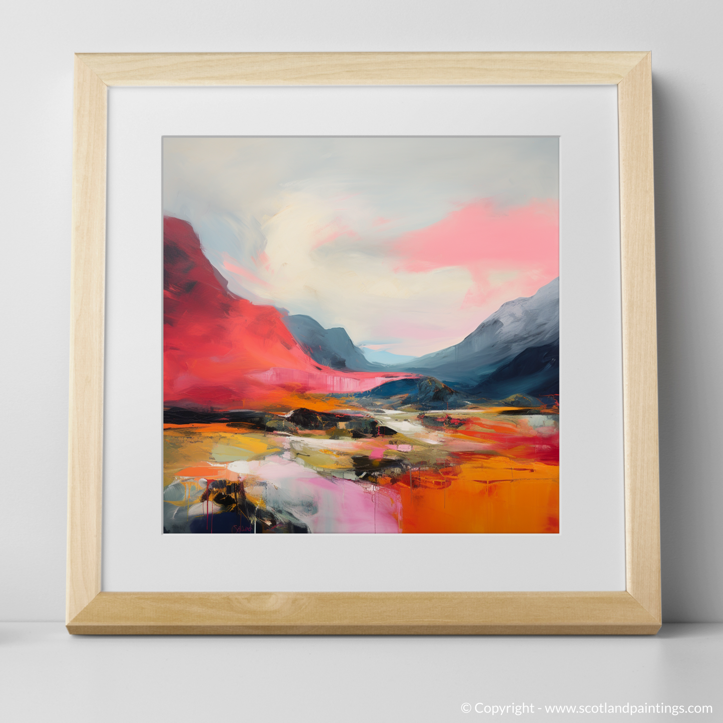 Crimson Clouds over Glencoe Valley: An Abstract Escape