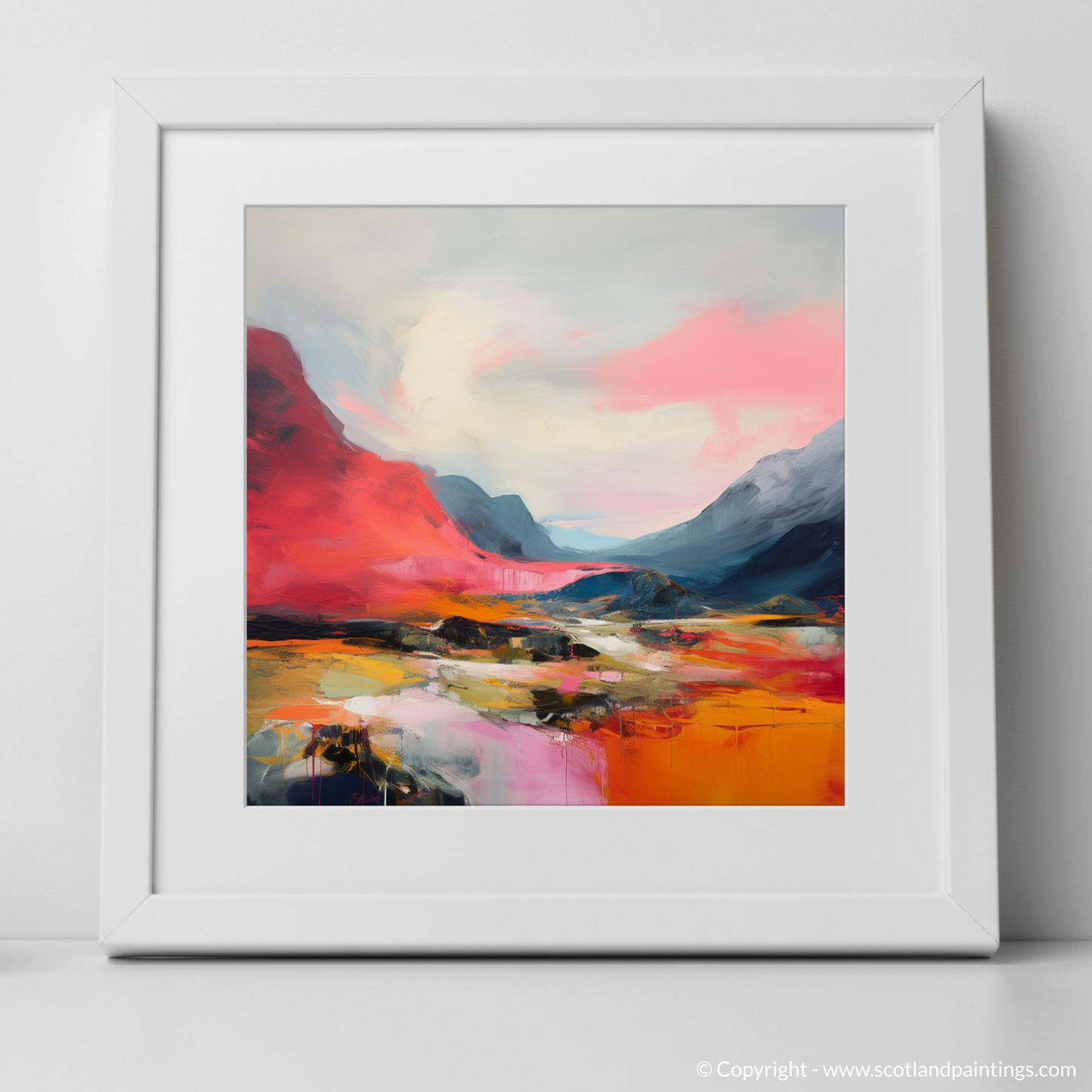 Crimson Clouds over Glencoe Valley: An Abstract Escape