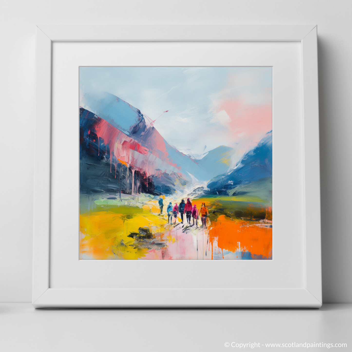 Highland Adventure: An Abstract Ode to Glencoe Hikers