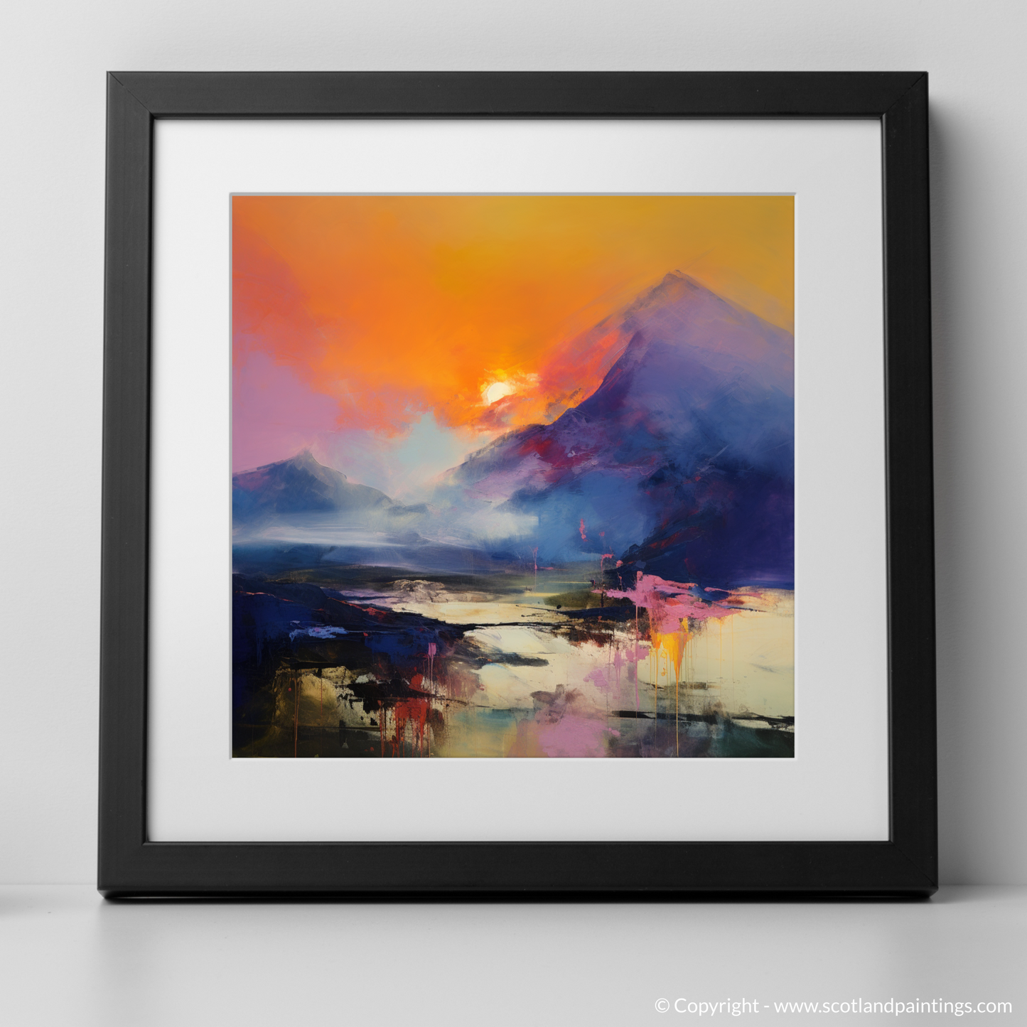 Fiery Sky Over Glencoe Peaks: An Abstract Interpretation