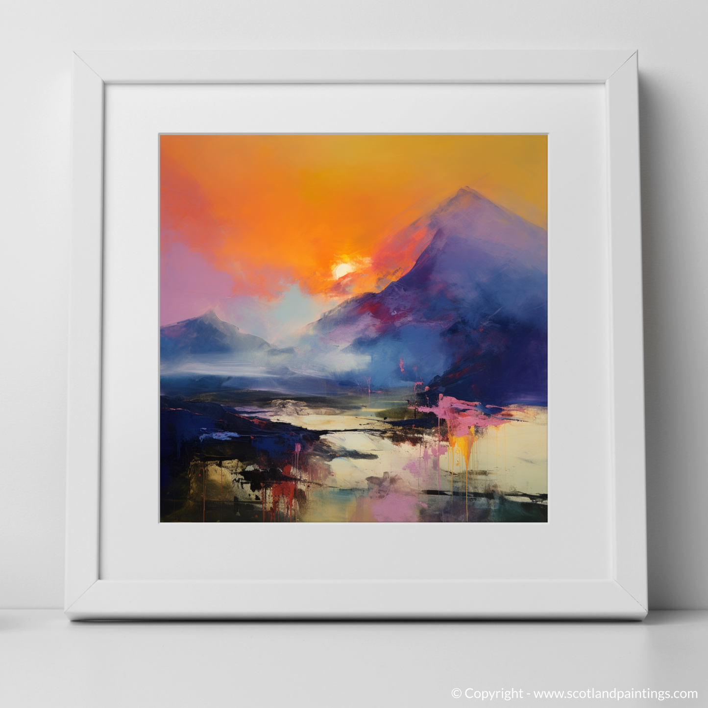 Fiery Sky Over Glencoe Peaks: An Abstract Interpretation