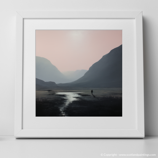 Solitary Walker at Dusk in Glencoe