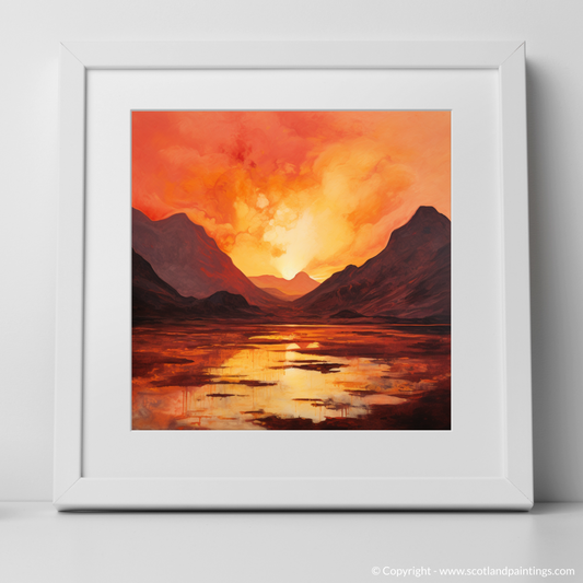 Fiery Twilight Over Glencoe Peaks