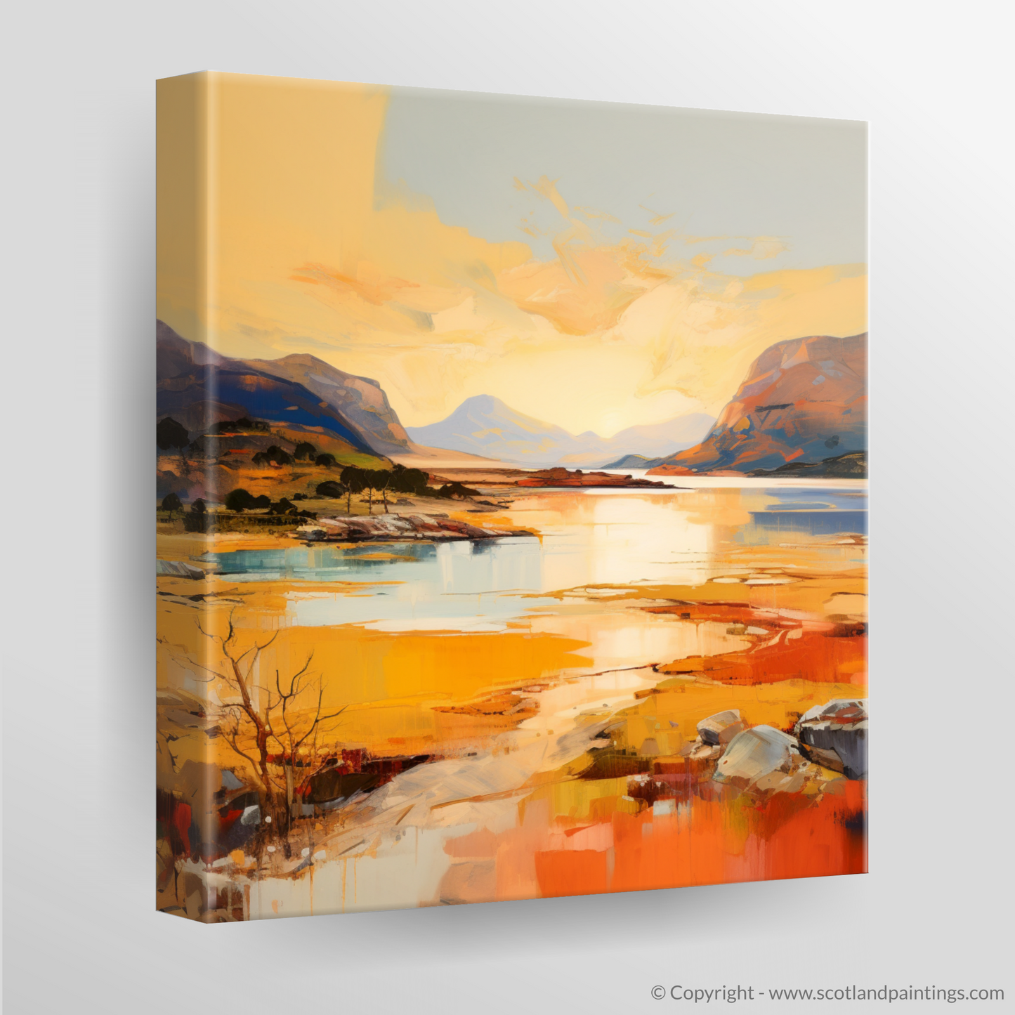 Golden Hour at Shieldaig Bay: An Abstract Masterpiece