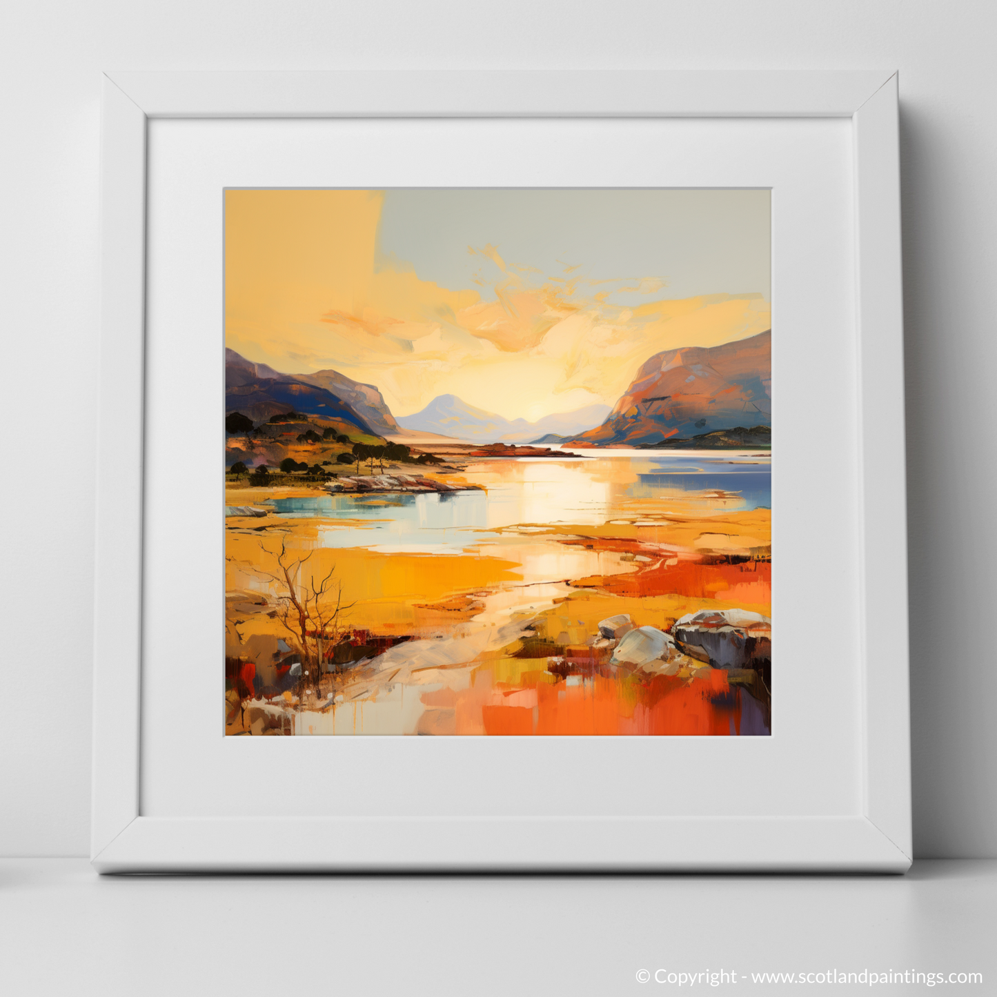 Golden Hour at Shieldaig Bay: An Abstract Masterpiece