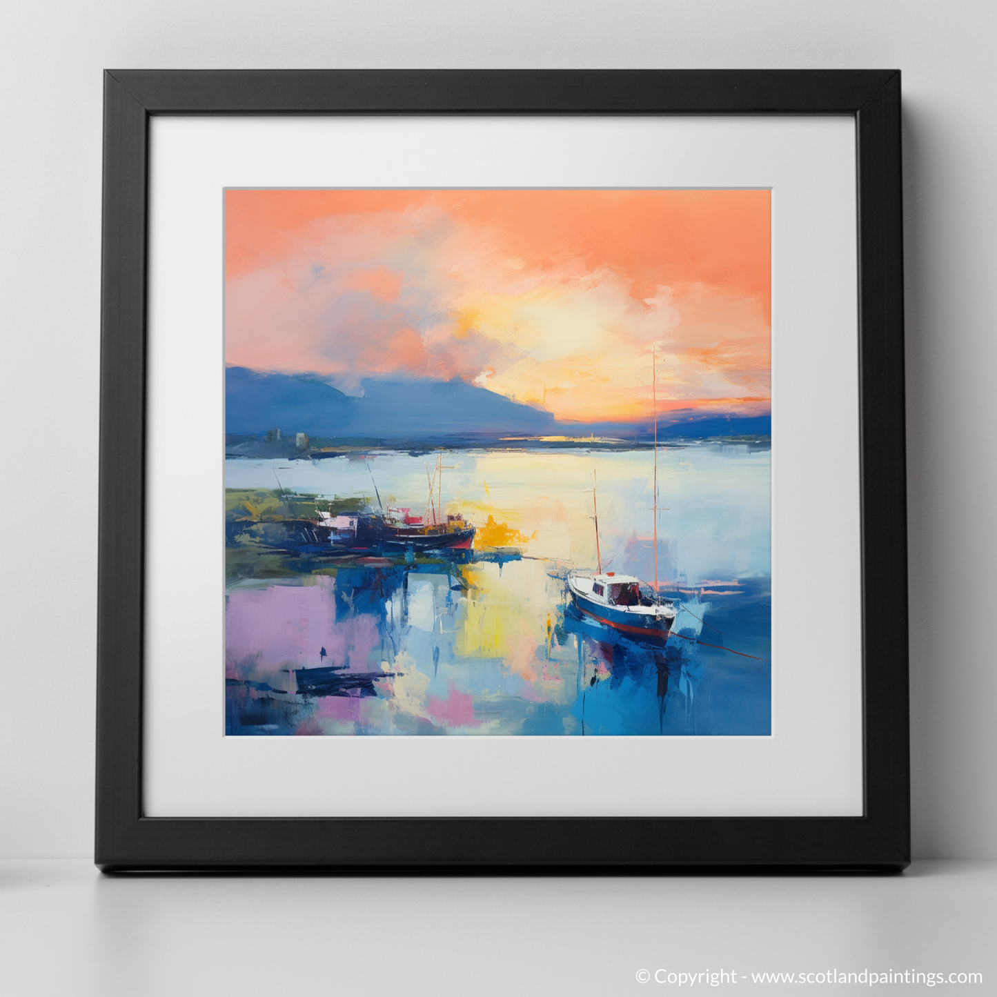 Cromarty Harbour at Sunset: An Abstract Symphony of Colour and Serenity