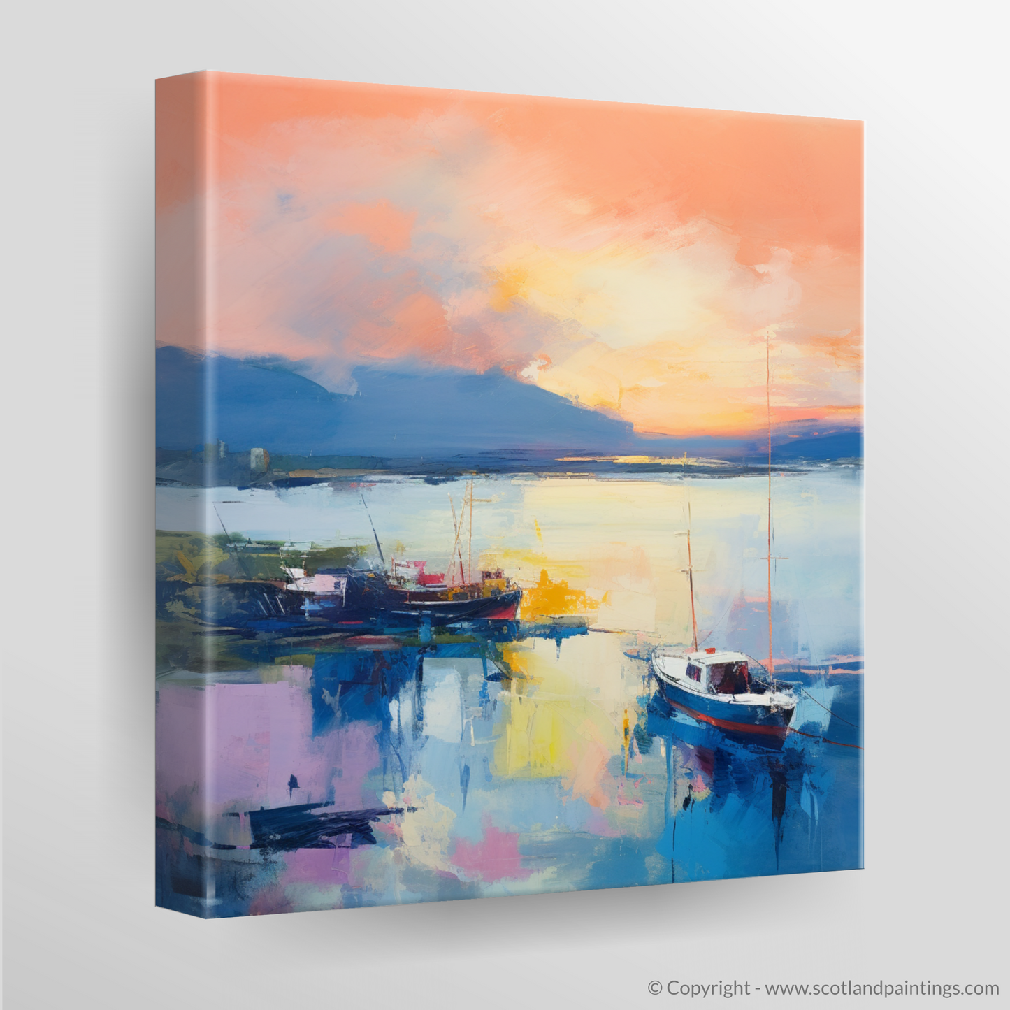 Cromarty Harbour at Sunset: An Abstract Symphony of Colour and Serenity