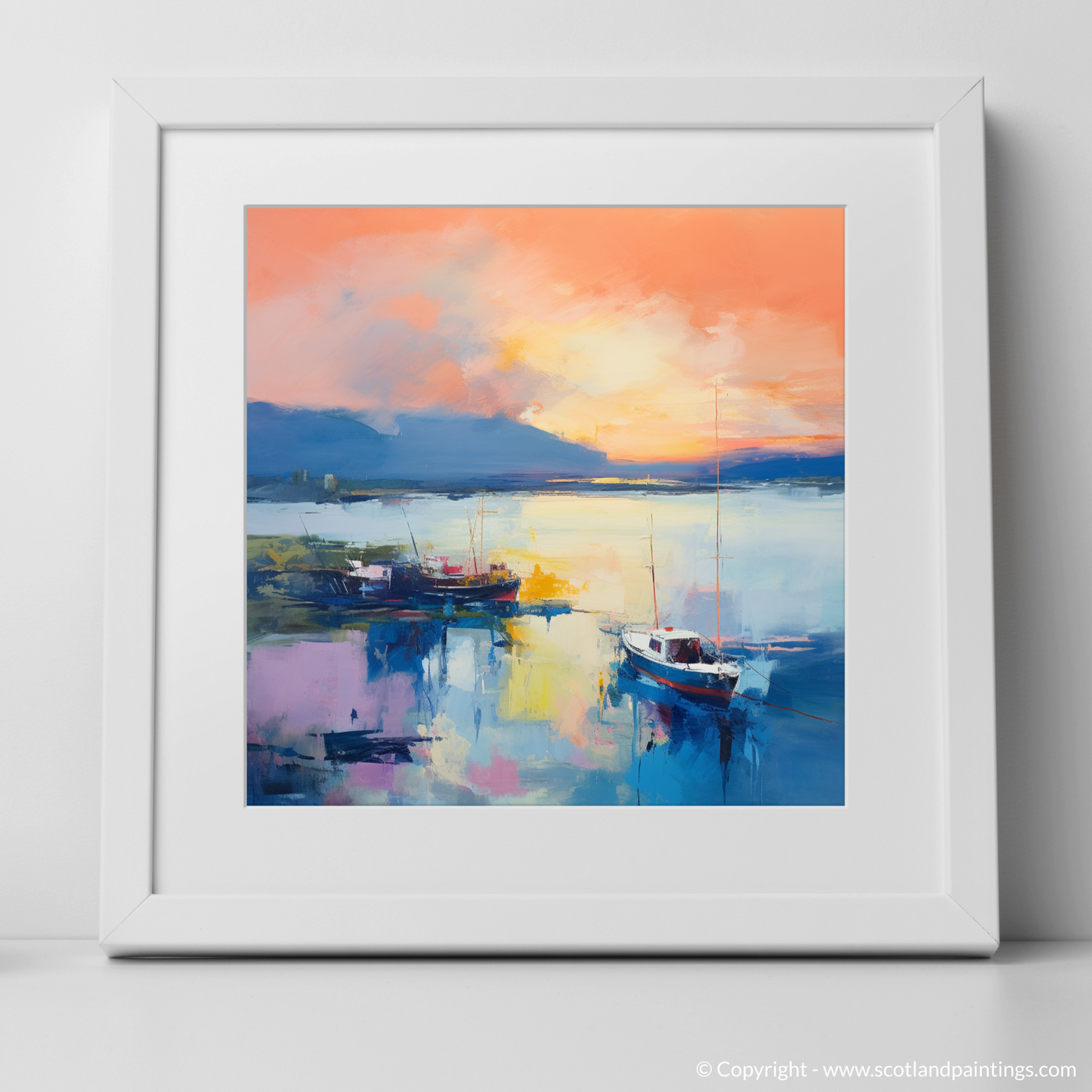 Cromarty Harbour at Sunset: An Abstract Symphony of Colour and Serenity