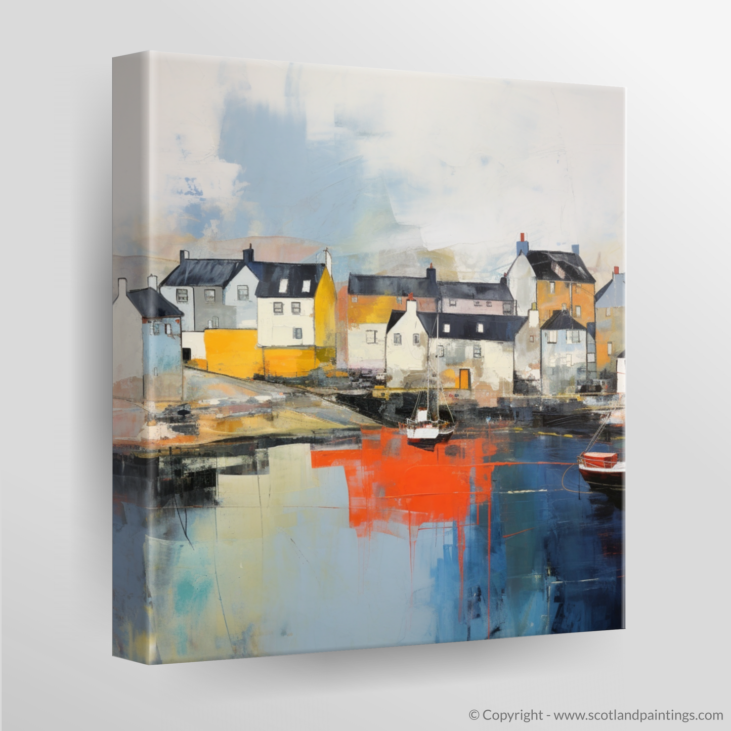 Storm over North Berwick Harbour: An Abstract Tapestry of Scottish Coastline
