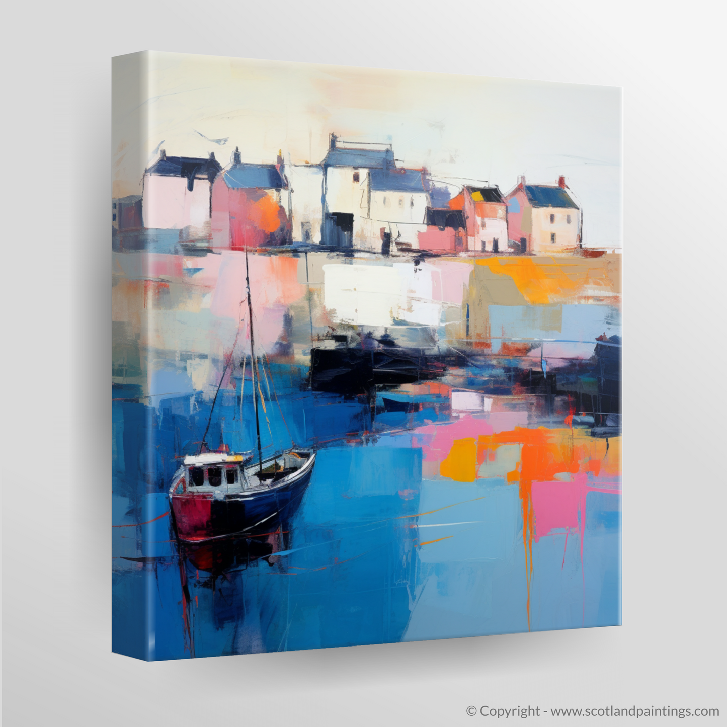 Pittenweem Harbour at Dusk: An Abstract Symphony