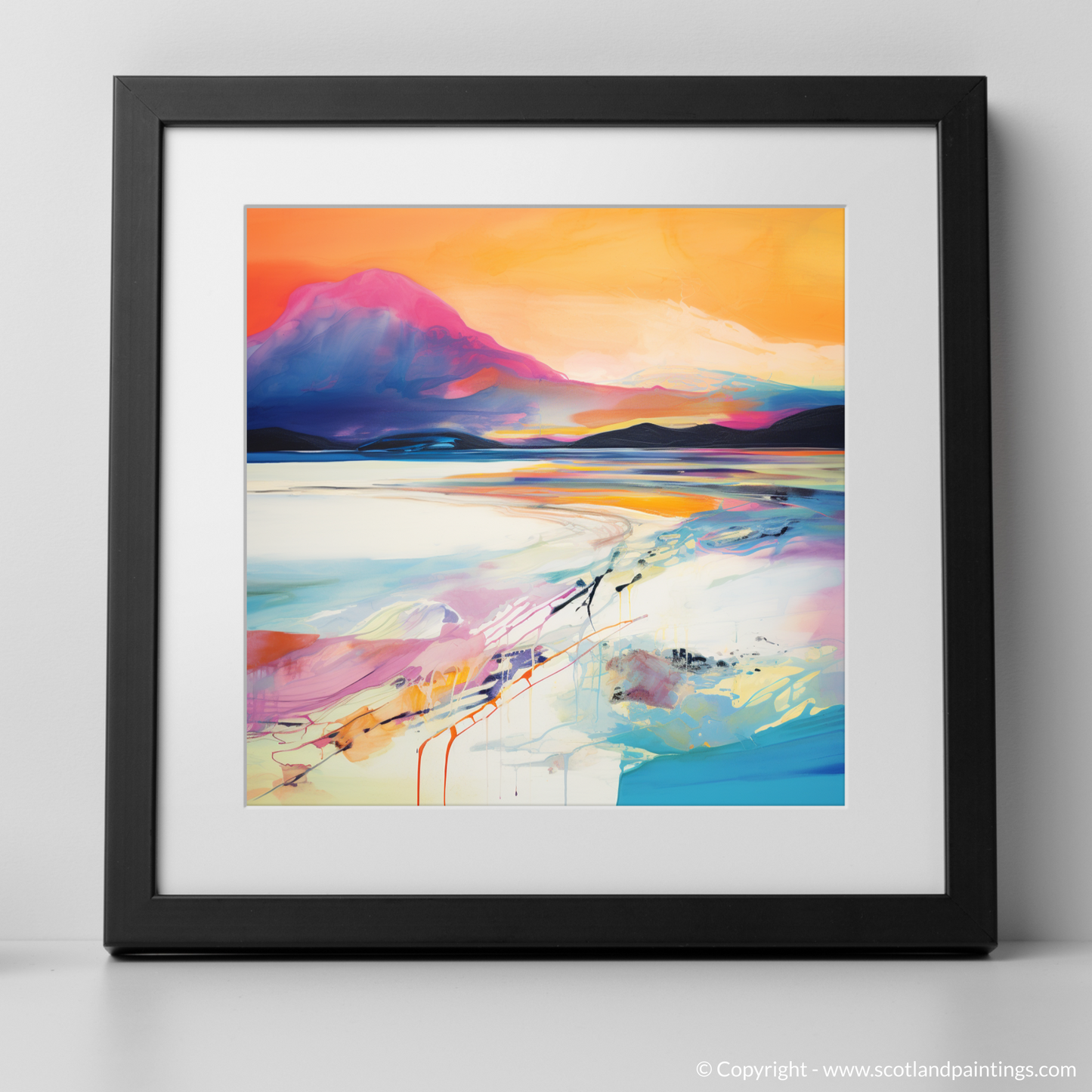 Whispers of Luskentyre: An Abstract Sunset Palette