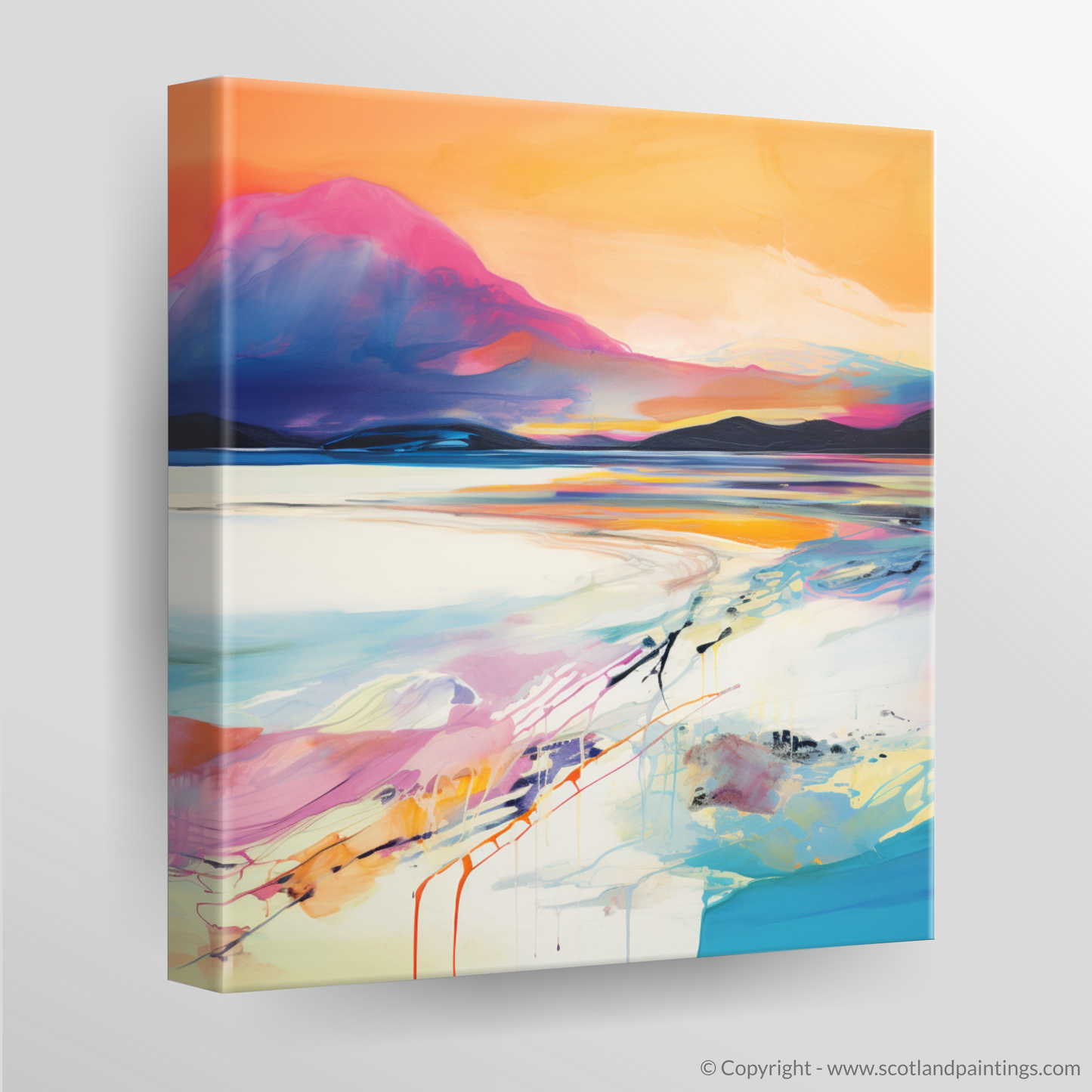 Whispers of Luskentyre: An Abstract Sunset Palette