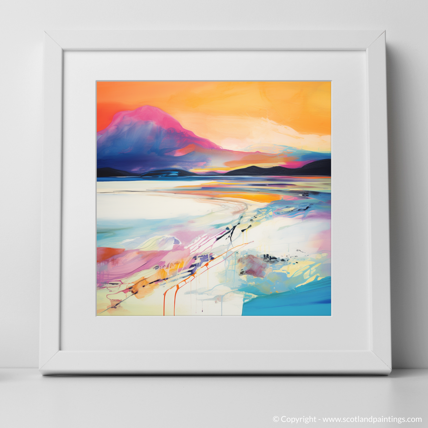 Whispers of Luskentyre: An Abstract Sunset Palette