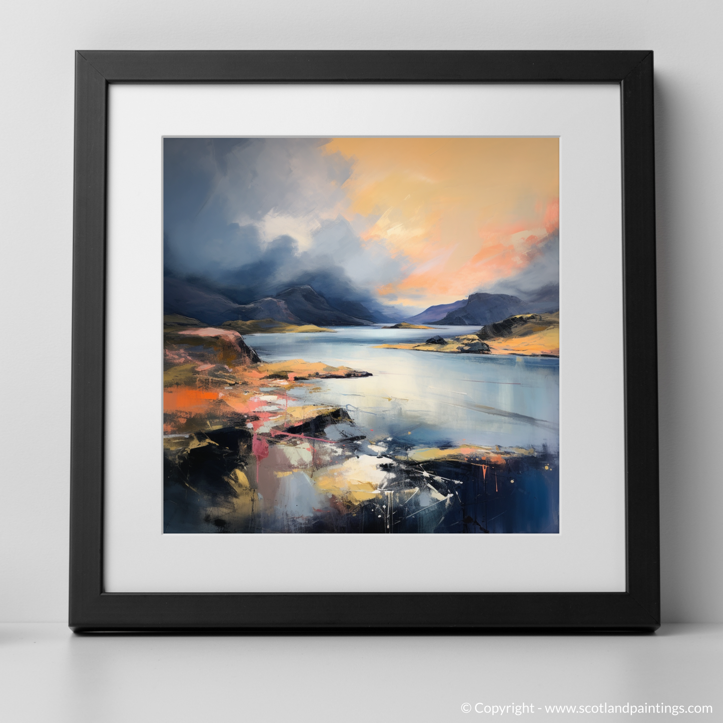 Storm's Embrace: An Abstract Tribute to Shieldaig Bay