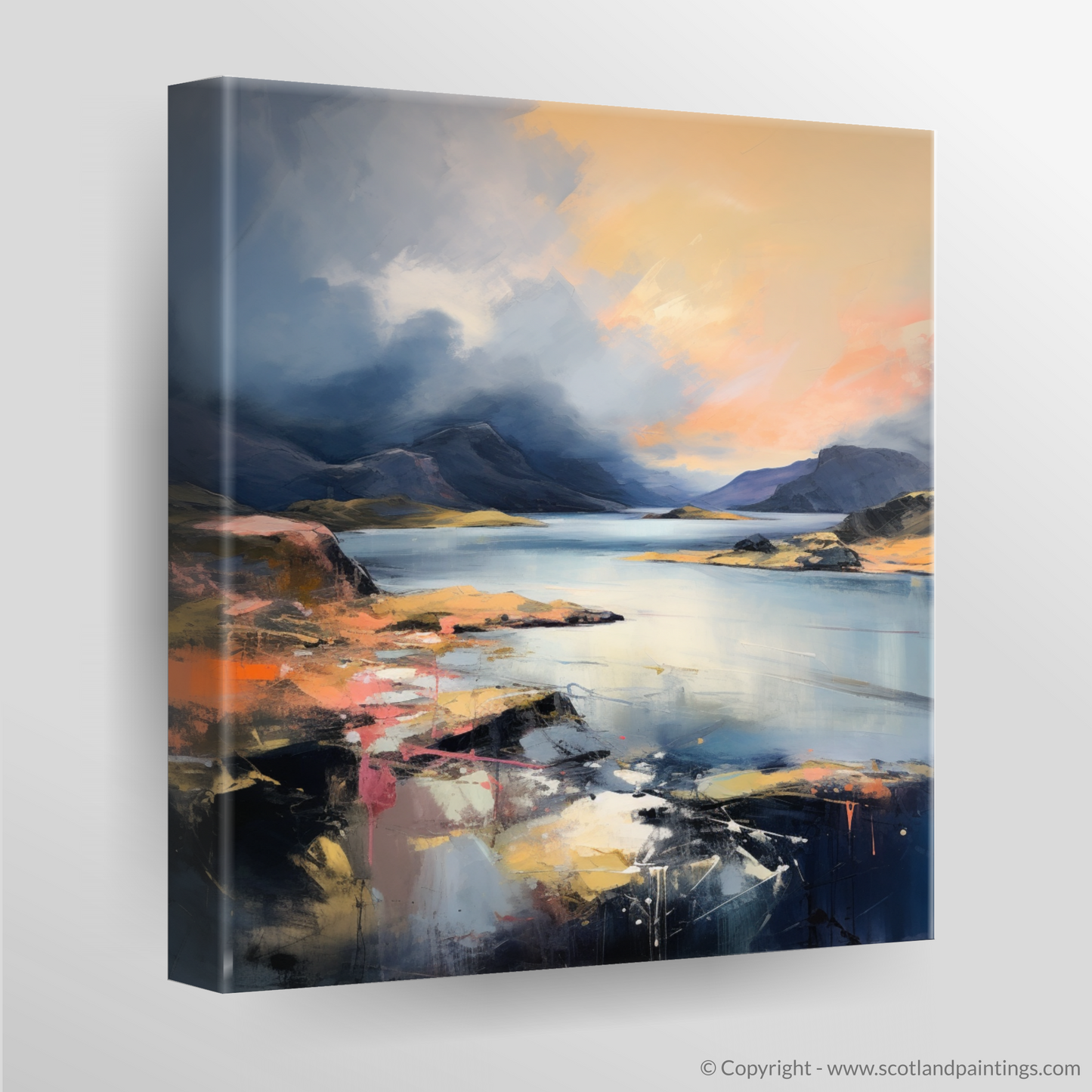 Storm's Embrace: An Abstract Tribute to Shieldaig Bay