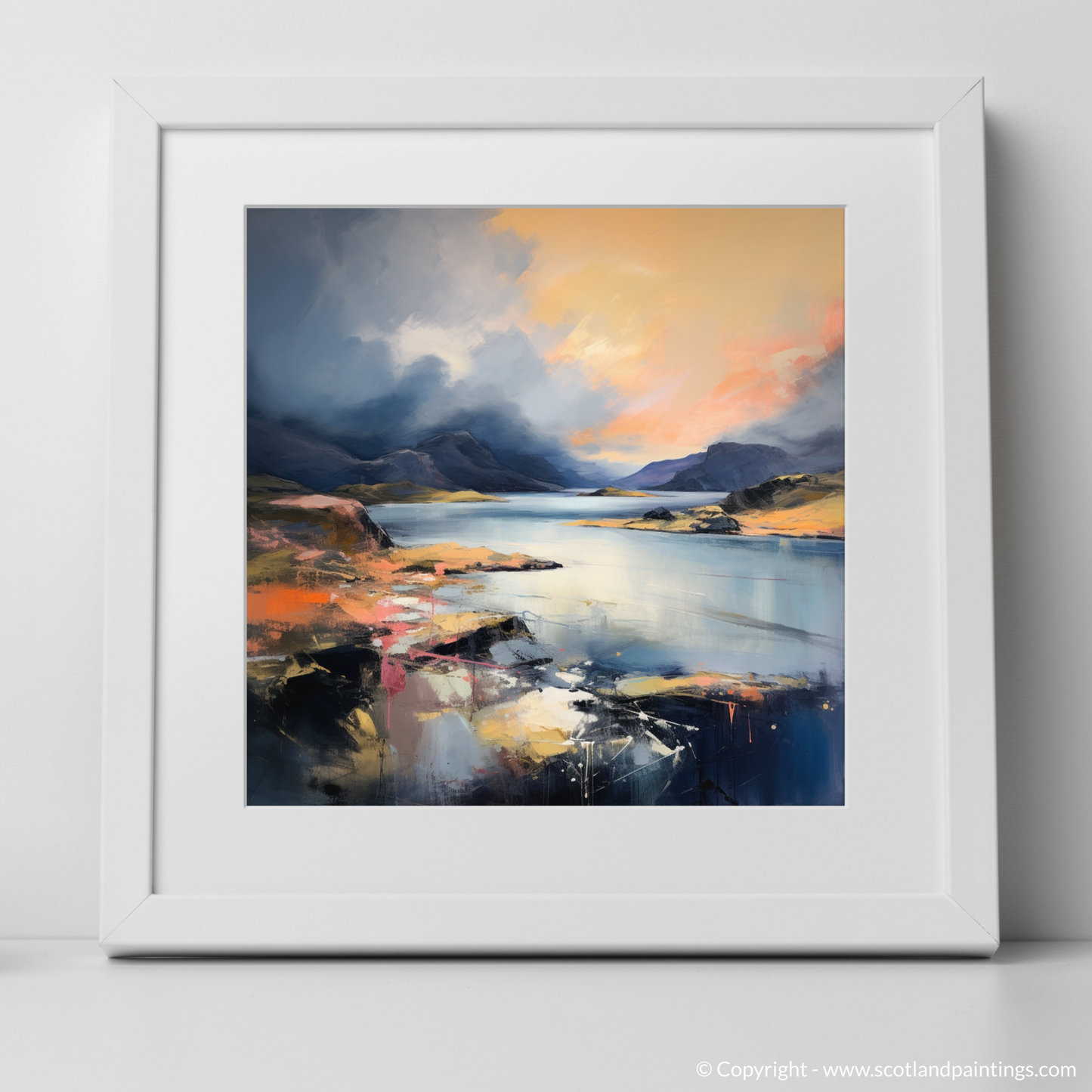 Storm's Embrace: An Abstract Tribute to Shieldaig Bay