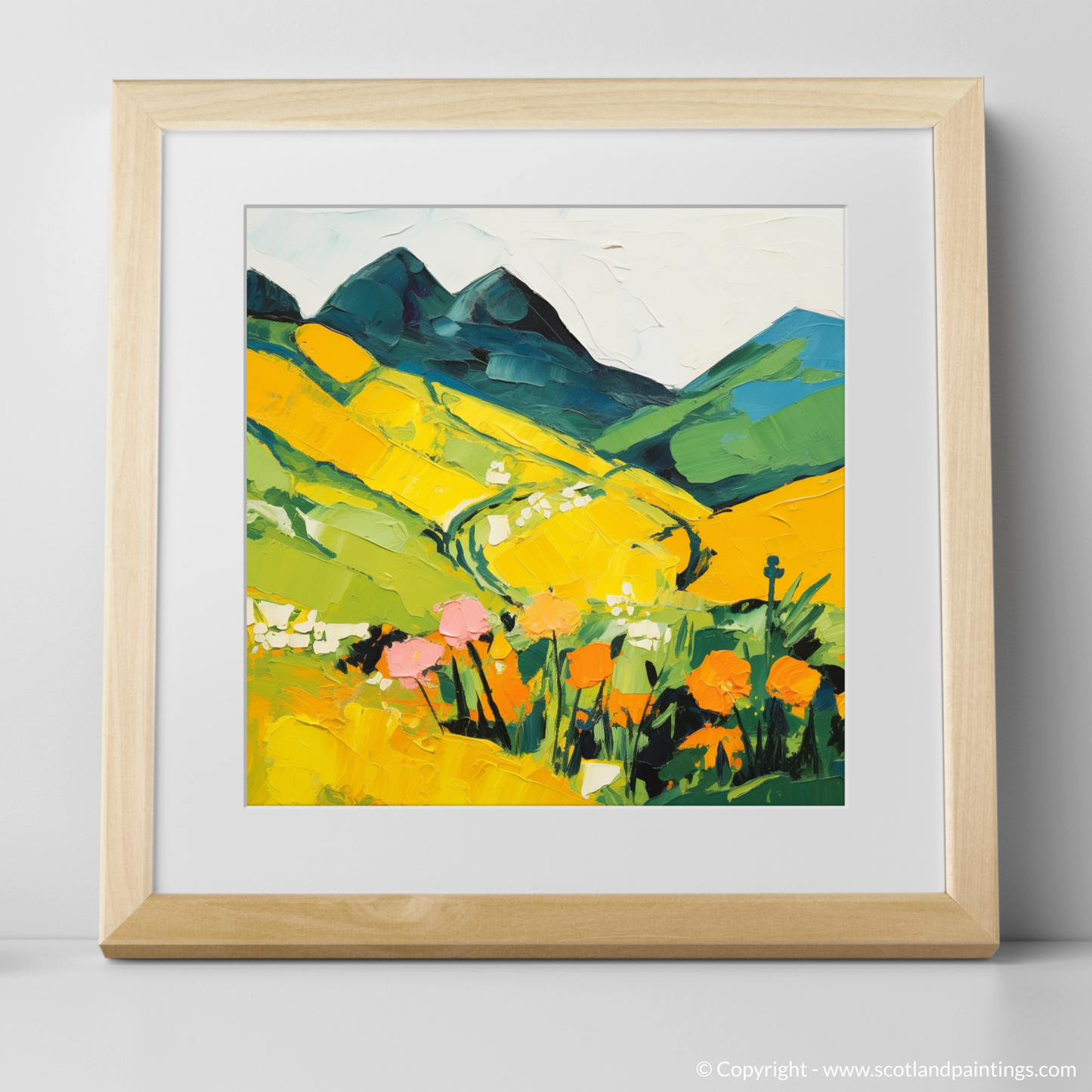 Alpine Lady's-Mantle in Abstract: A Scottish Highlands Tapestry