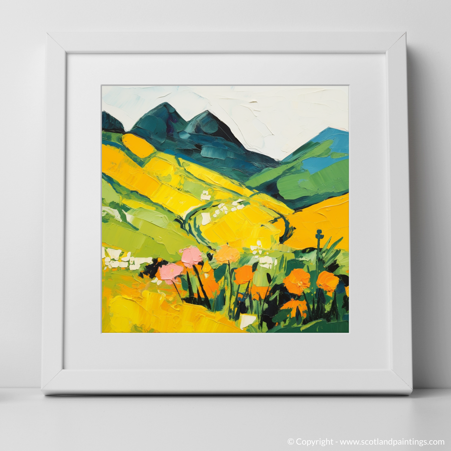 Alpine Lady's-Mantle in Abstract: A Scottish Highlands Tapestry