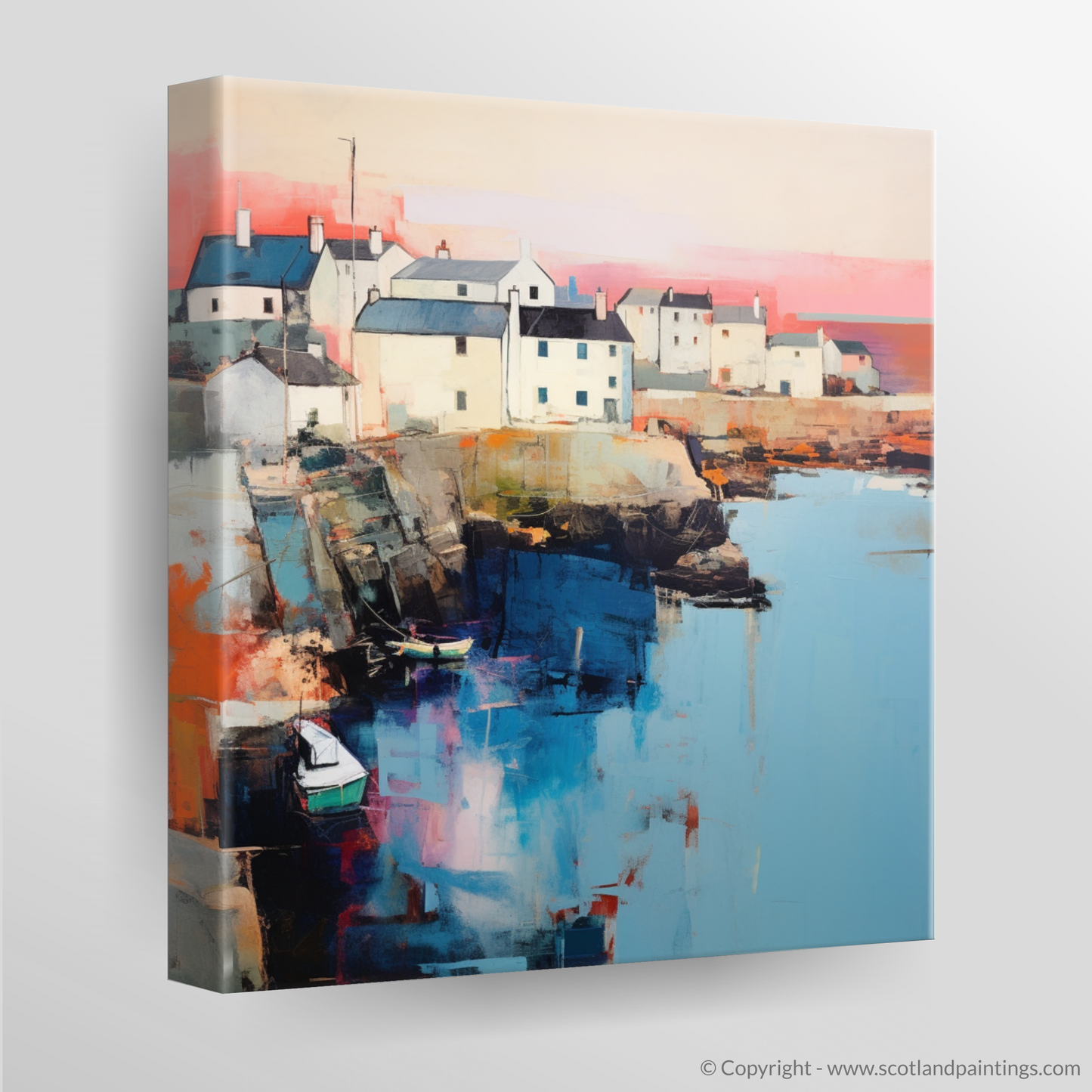 Portsoy Harbour at Dusk: An Abstract Ode to Scottish Coastal Splendour