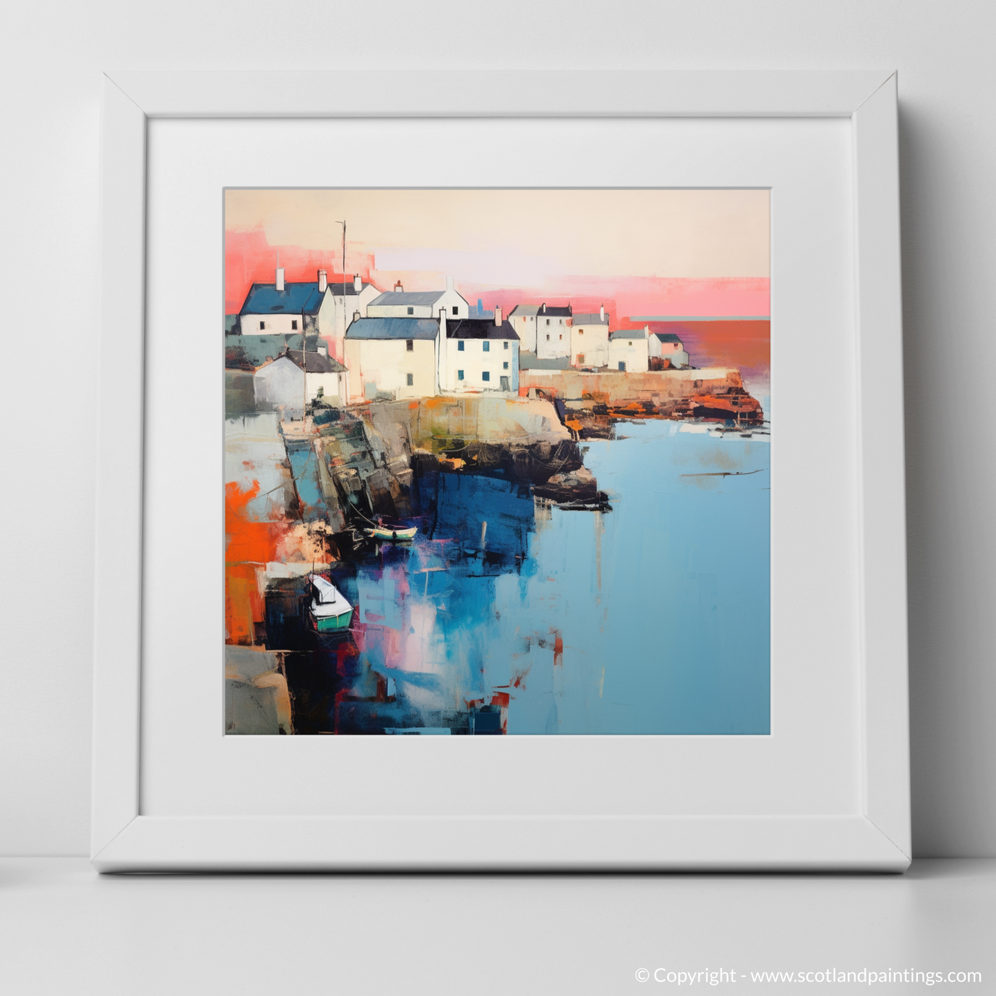 Portsoy Harbour at Dusk: An Abstract Ode to Scottish Coastal Splendour