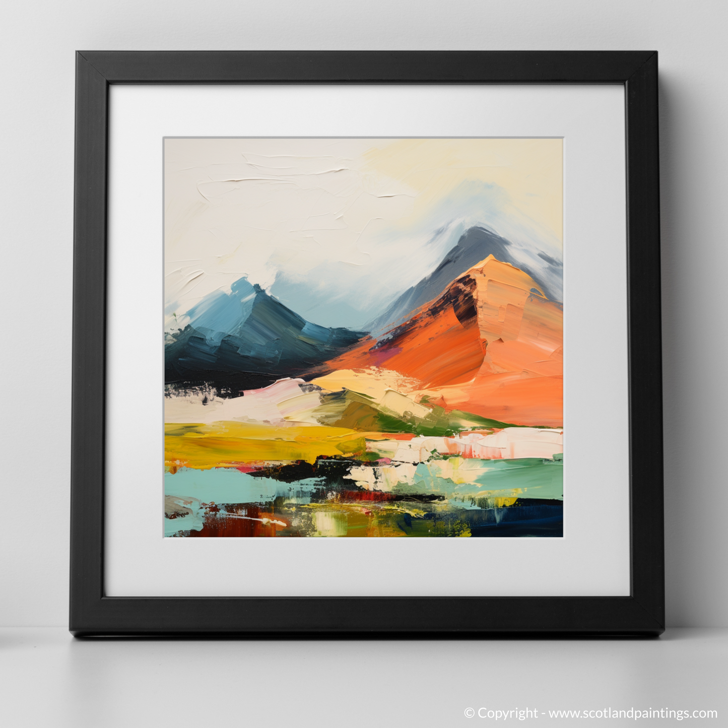 Abstract Essence of Liathach: A Scottish Mountain Symphony in Colour and Texture