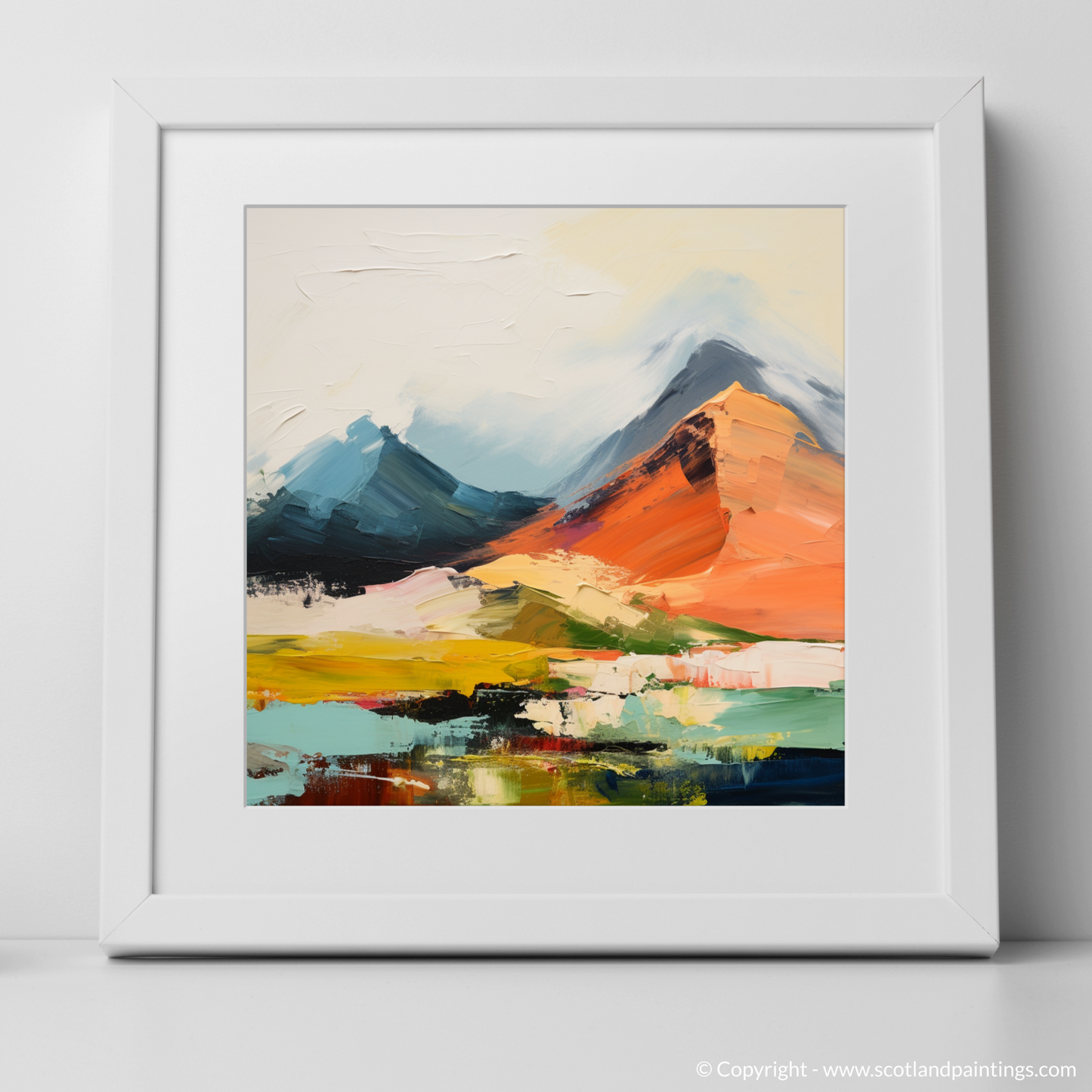 Abstract Essence of Liathach: A Scottish Mountain Symphony in Colour and Texture