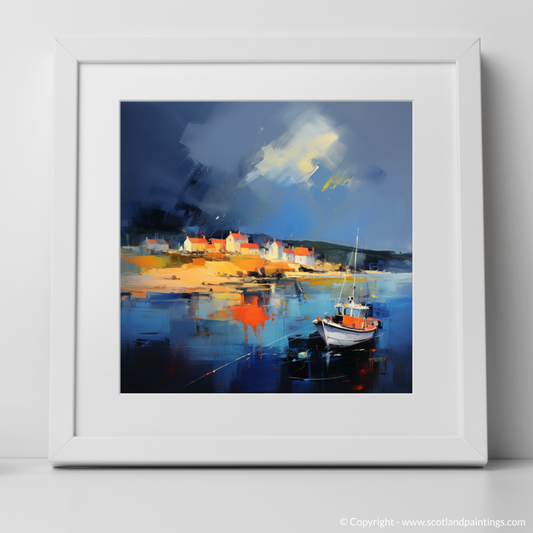 Stormy Skies over St Abba's Harbour: An Expressionist Ode to Scottish Coastal Life