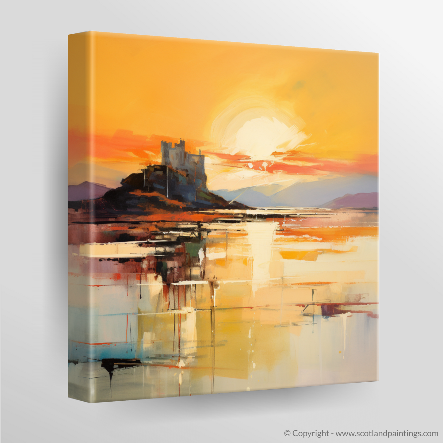 Golden Hour at Castle Stalker Bay - An Abstract Ode to Scottish Coves