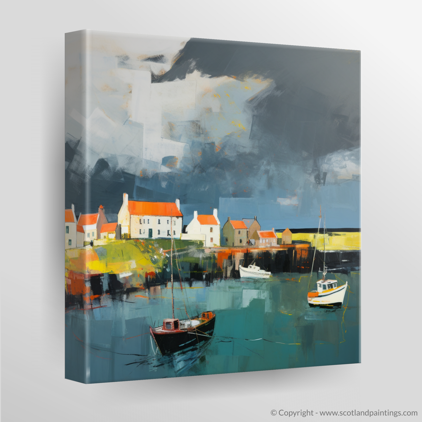 Stormy Embrace of Crail Harbour