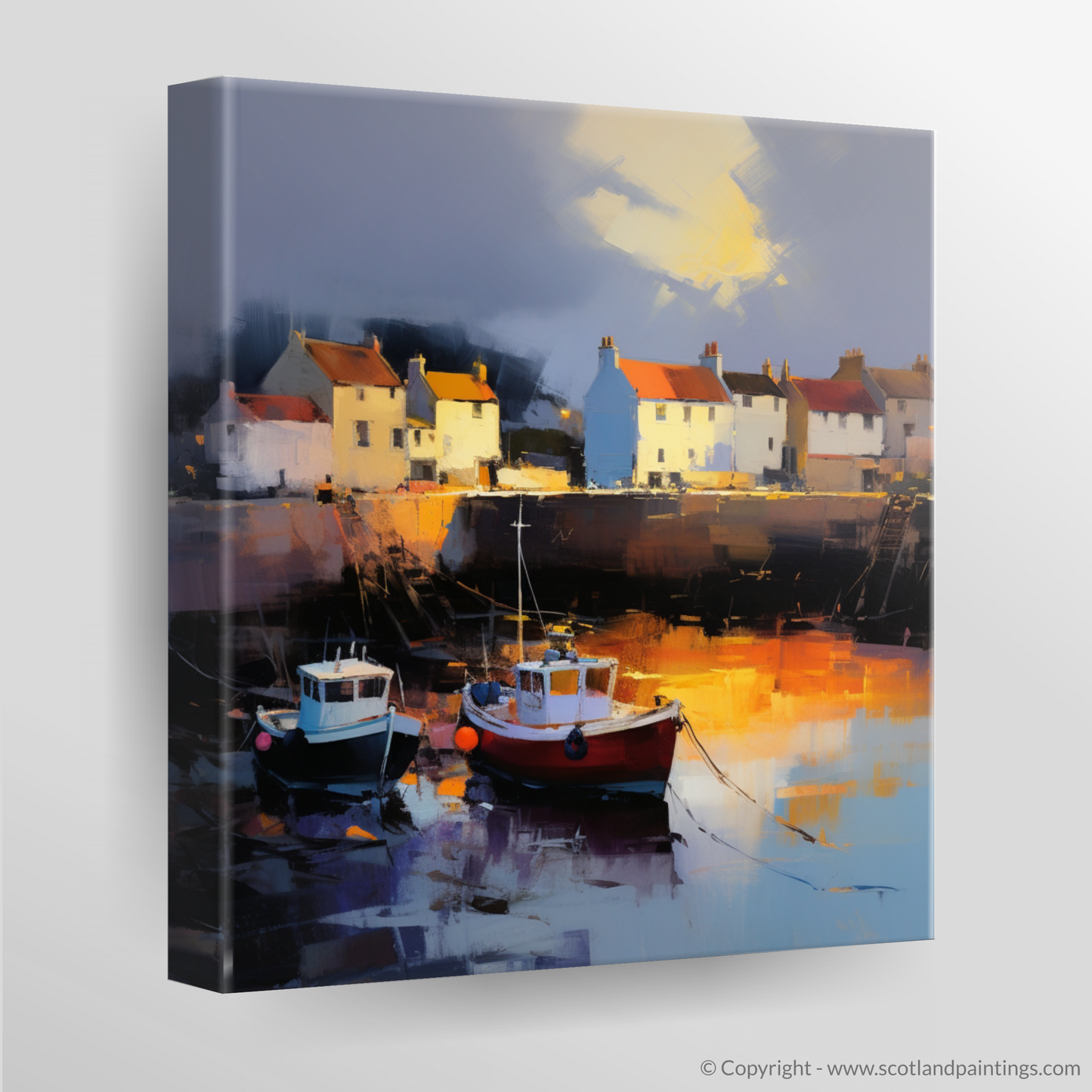 Crail Harbour at Dusk: An Expressionist Ode to Scottish Coastal Serenity