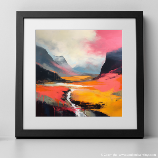 Crimson Clouds over Glencoe Valley: An Abstract Highland Symphony