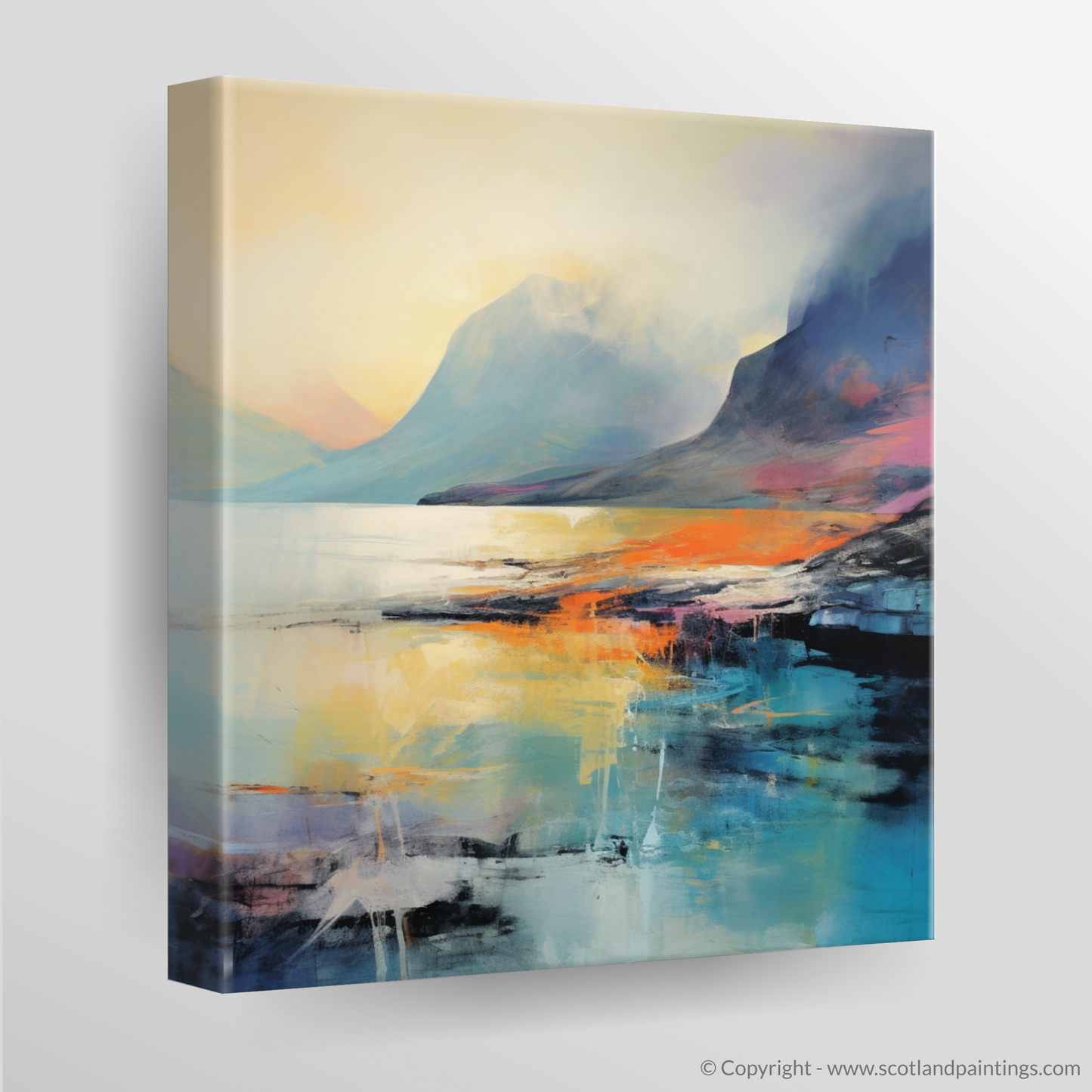 Abstract Essence of Elgol Bay: A Scottish Cove Reimagined