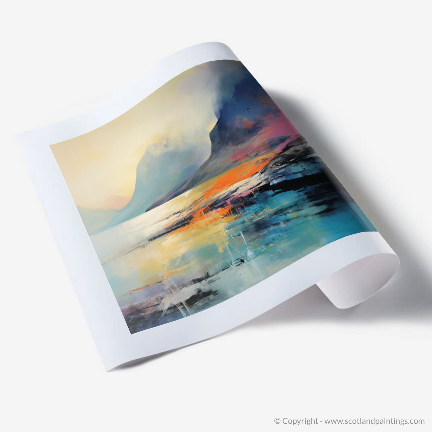 Abstract Essence of Elgol Bay: A Scottish Cove Reimagined