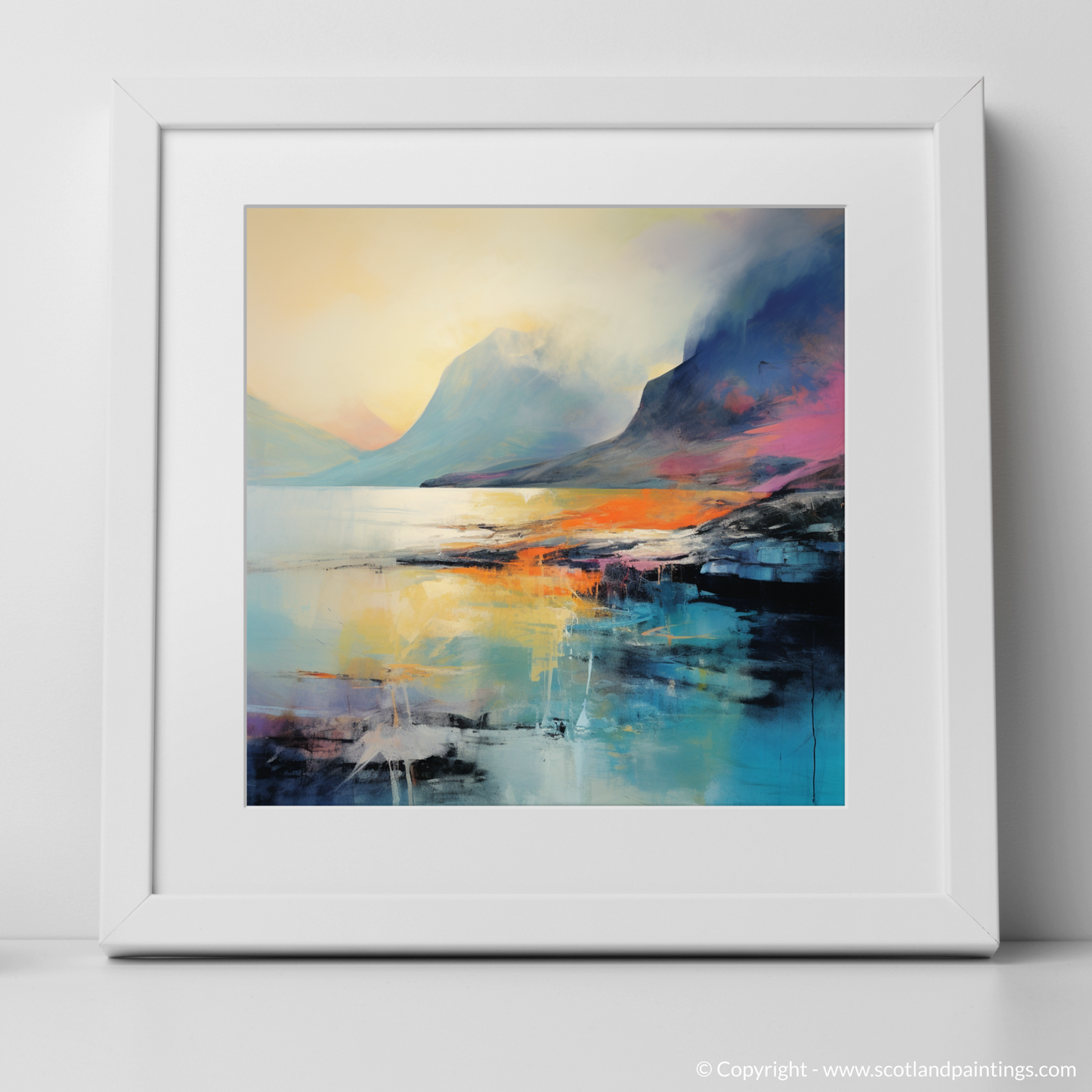 Abstract Essence of Elgol Bay: A Scottish Cove Reimagined