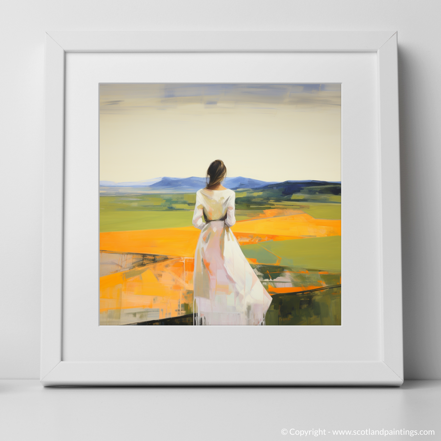 White Dress Amidst the Pentland Hills