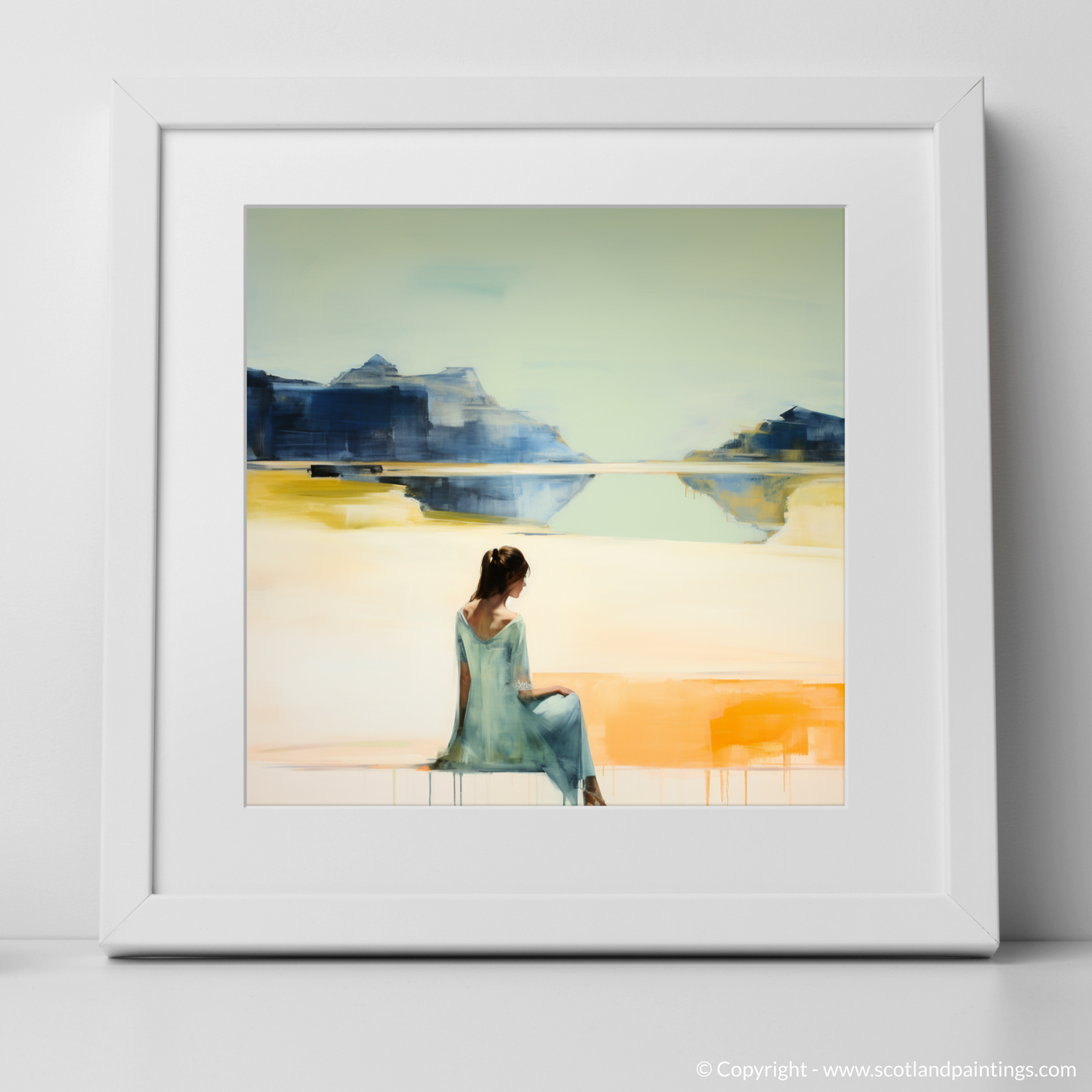 Serenity in White: An Abstract Ode to Ullapool's Landscape