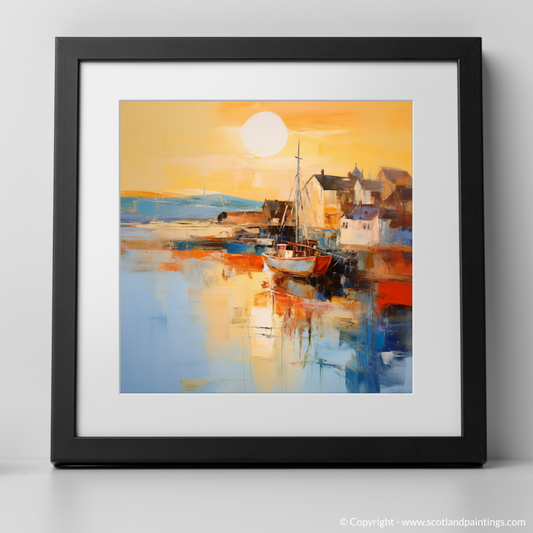 Golden Hour Reverie: An Abstract Ode to Port Ellen Harbour