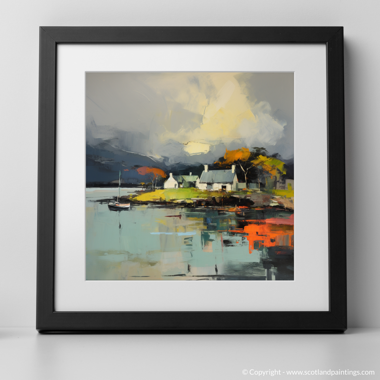 Storm Over Port Appin: An Abstract Harbour Drama