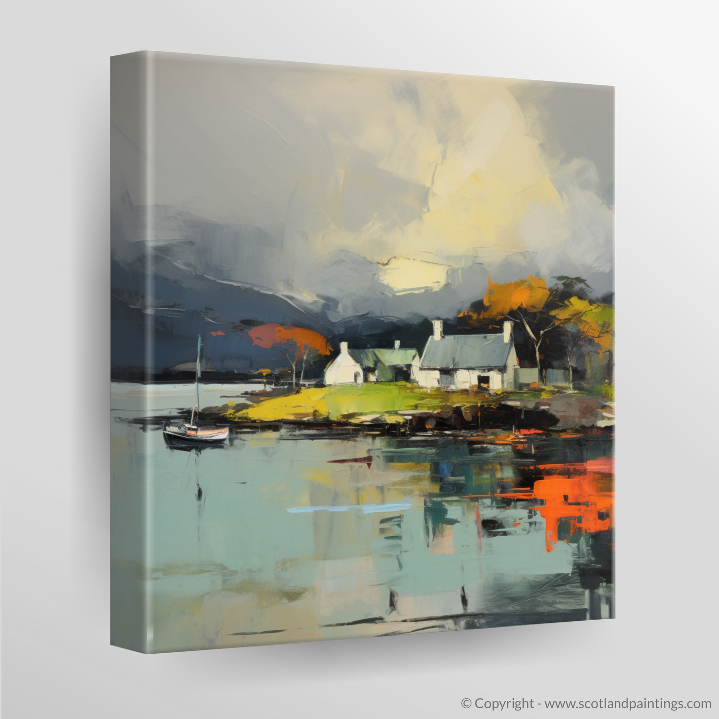 Storm Over Port Appin: An Abstract Harbour Drama