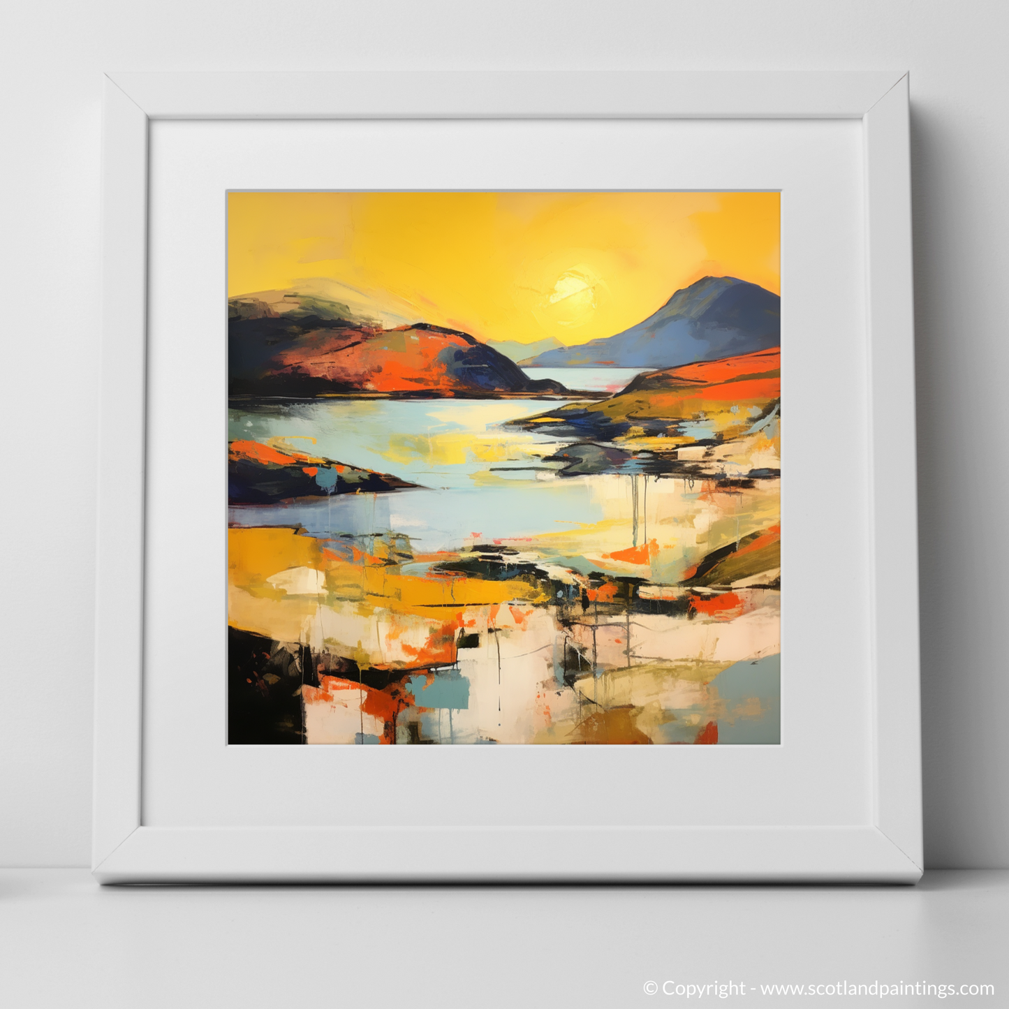 Golden Hour Embrace at Scourie Bay – Scotland Paintings and Art Prints