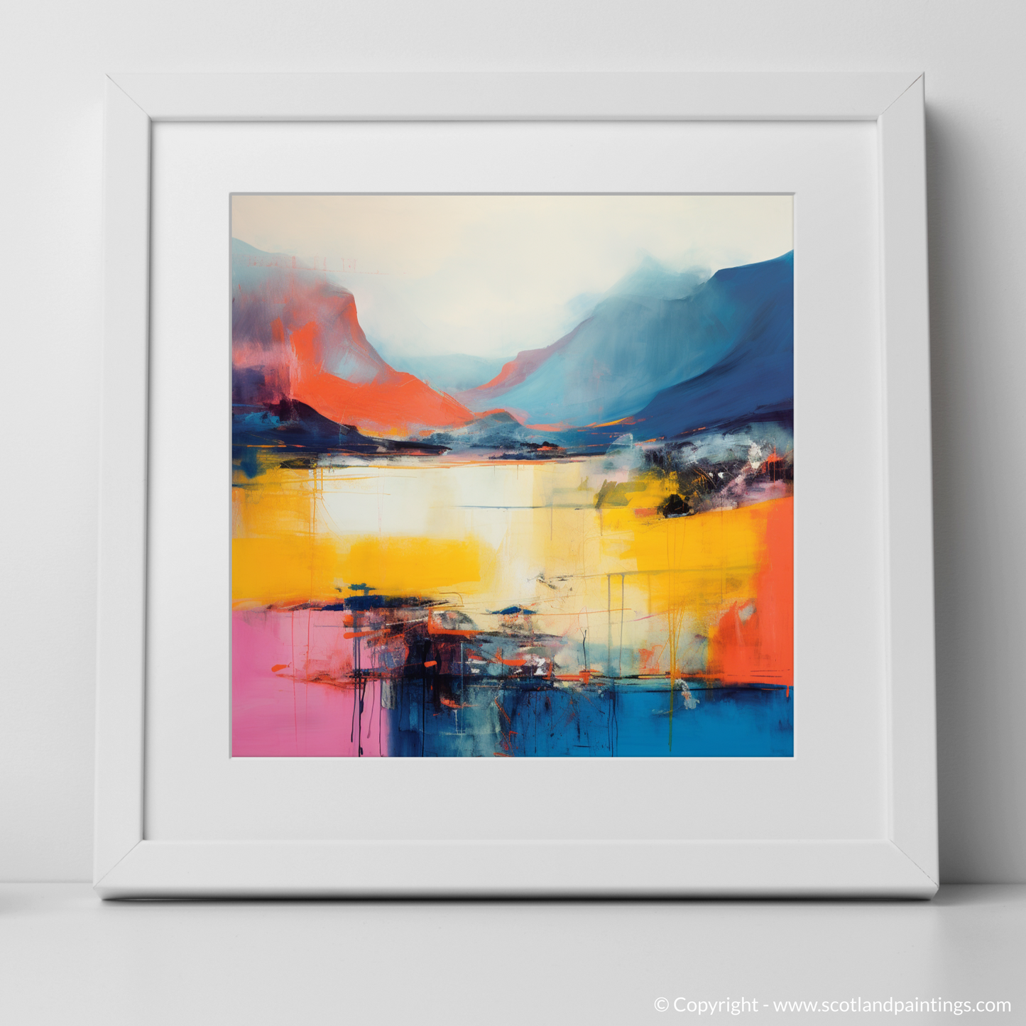 Ullapool Essence: Abstraction of Scottish Sunset and Highland Blues